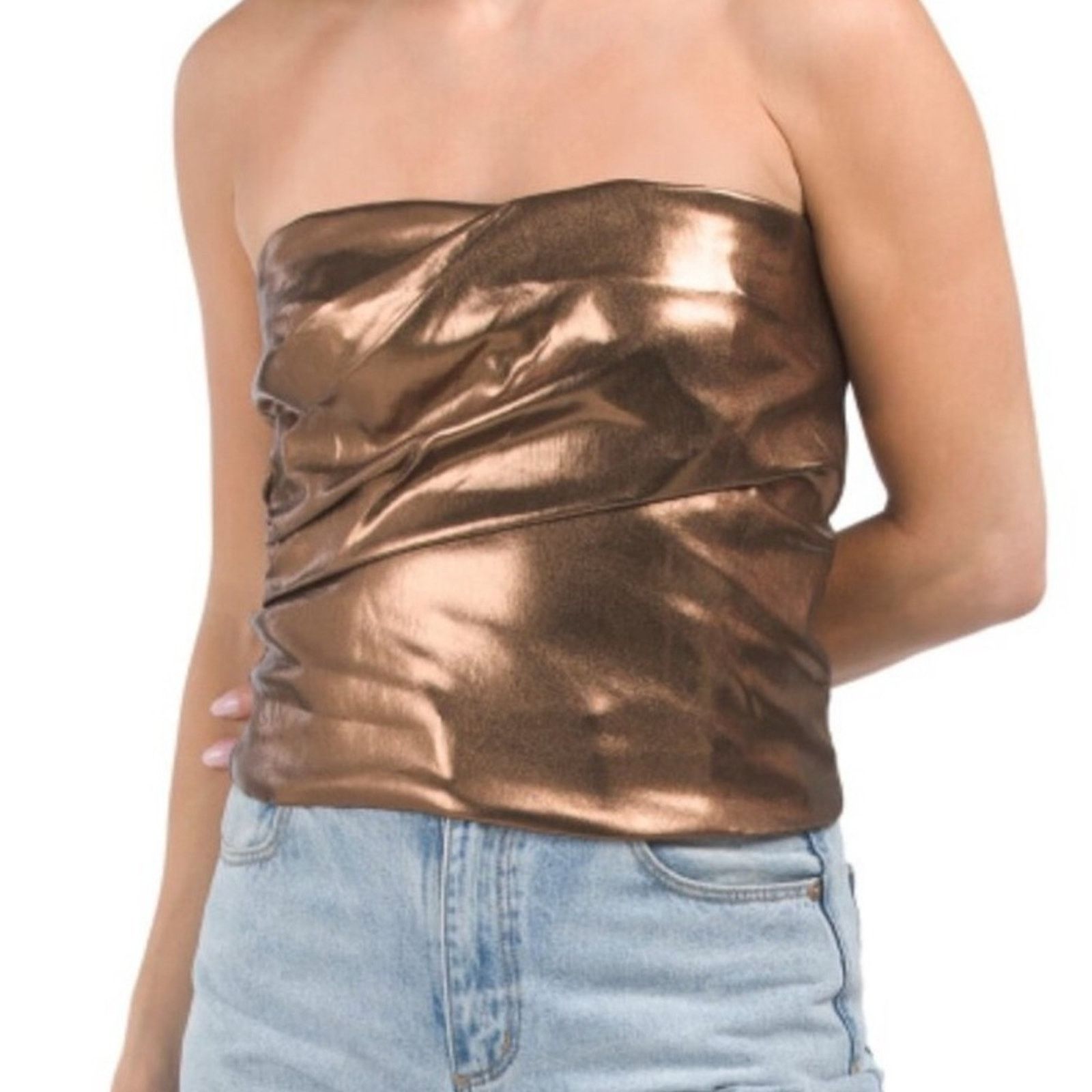 Zara Nwt-Zara-Metallic Corset Top-M Size M / US 6-8 / IT 42-44 - 2 Thumbnail