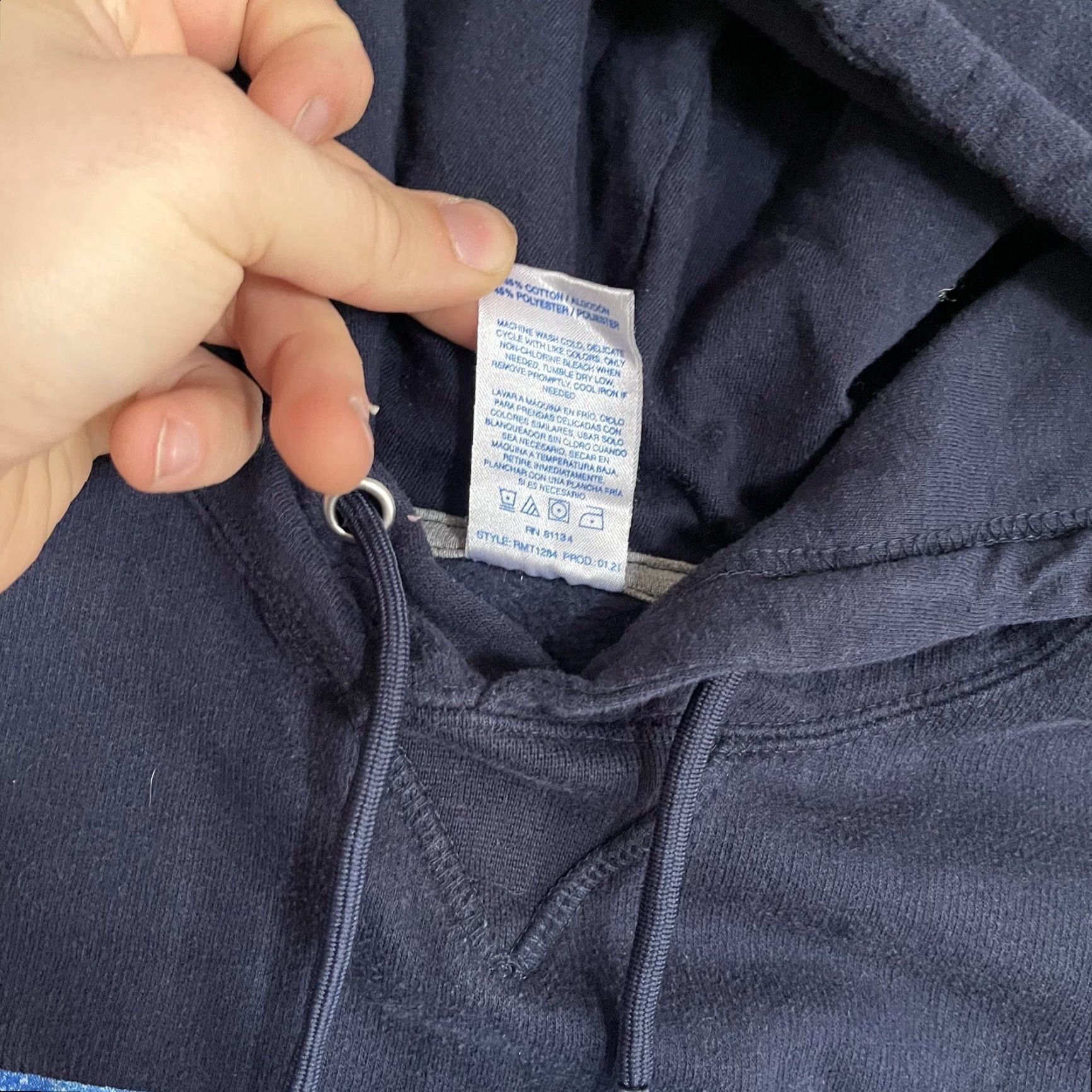 Russell Athletic VINTAGE Russell Athletic Hoodie Mens Large Blue Logo Tie Dye Y2K Pullover Sweatshirt YZY Mens Size US L / EU 52-54 / 3 - 4 Thumbnail