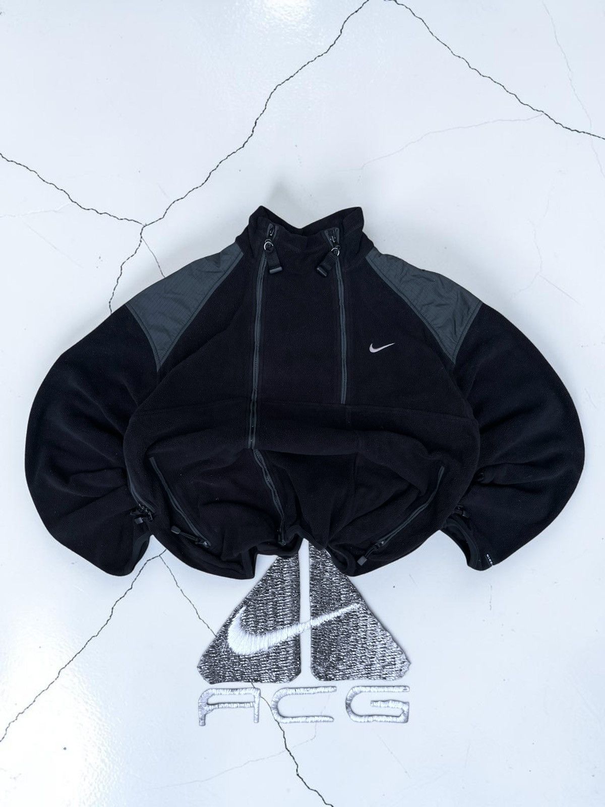 Nike ACG NikeLab ACG Fleece Zip Funnel Hoodie Black 914474-010