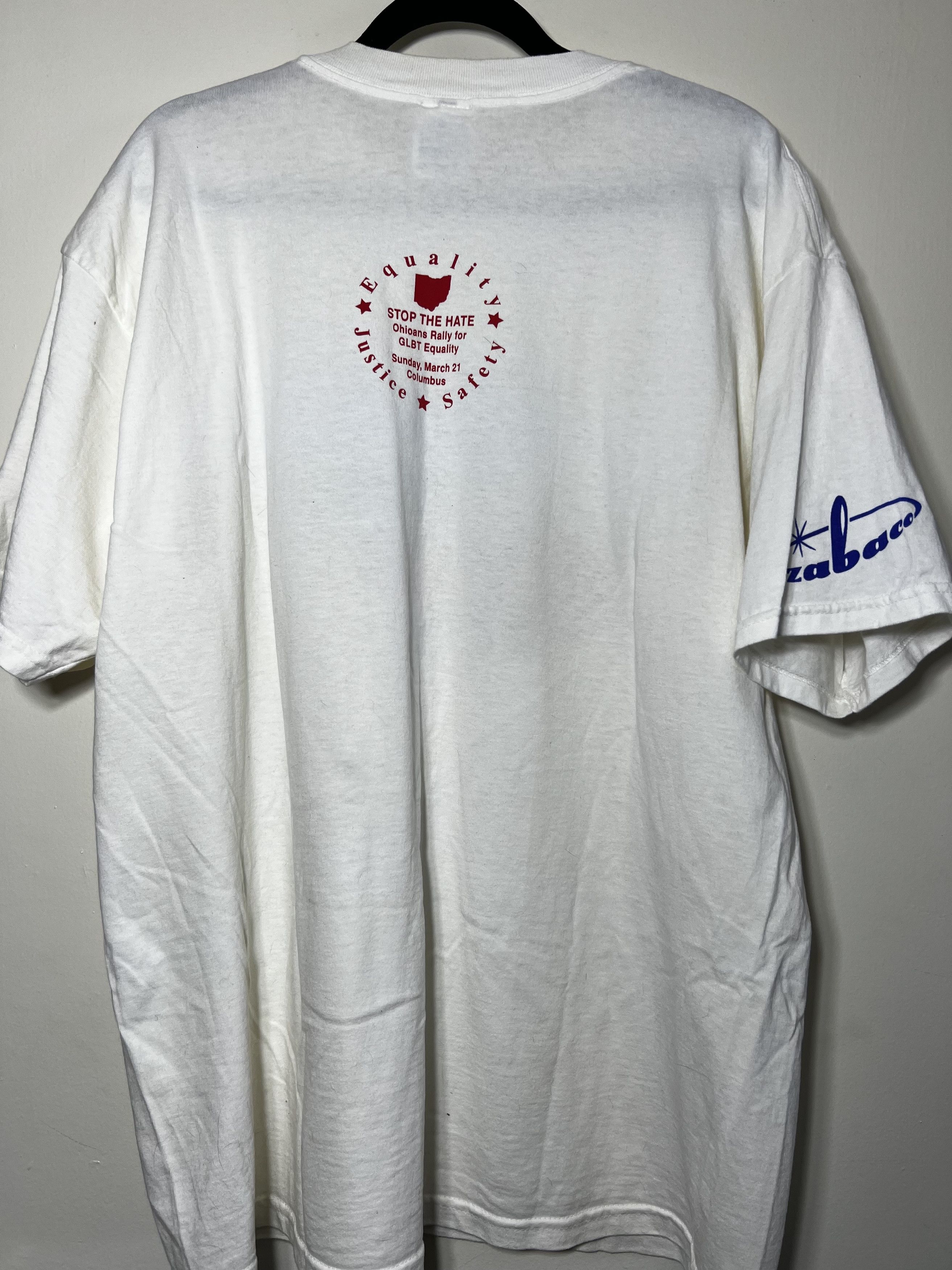 Vintage Vintage 1999 LGBT Equality Begins at Home Political T-Shirt Size US XL / EU 56 / 4 - 5 Thumbnail