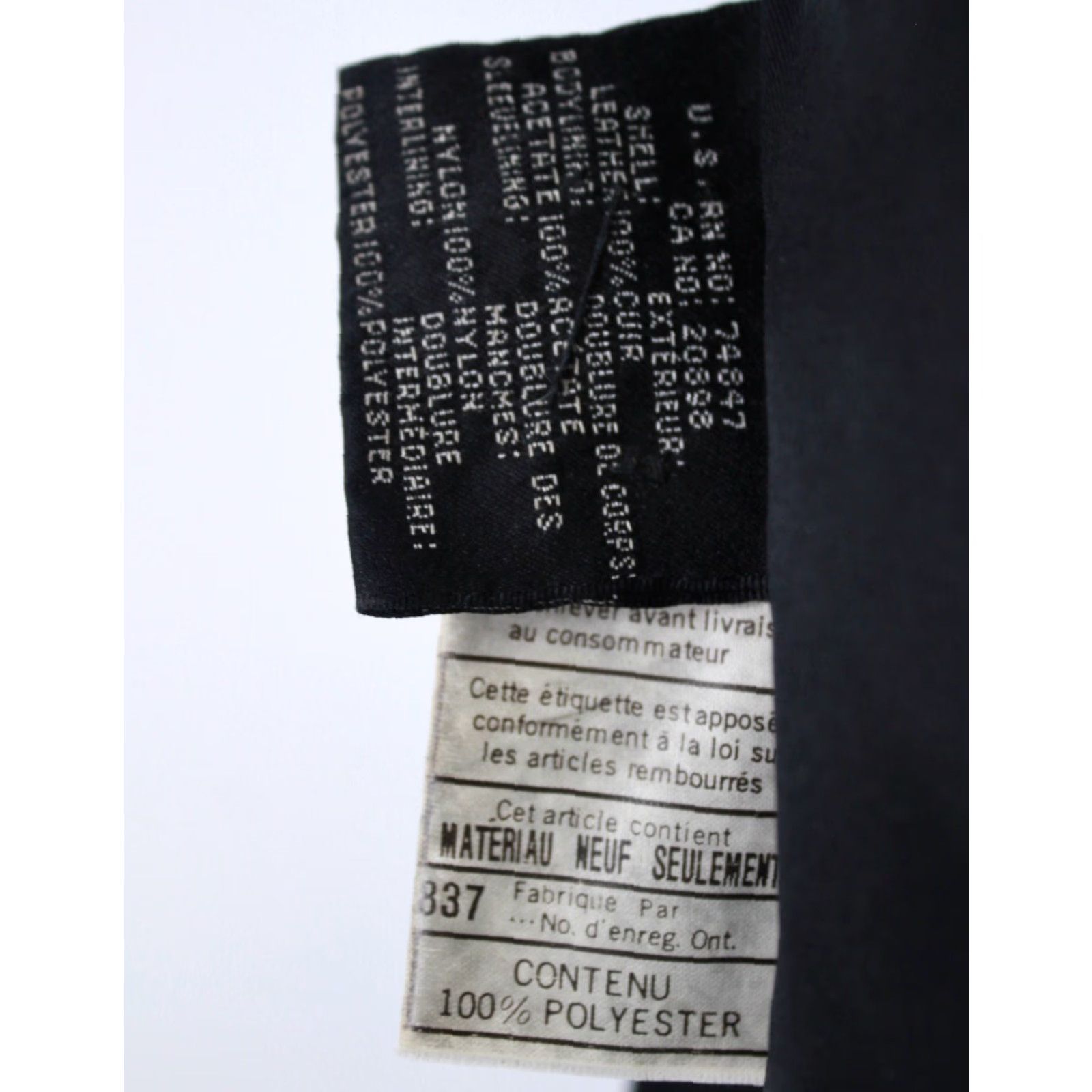 Andrew Marc Andrew Marc Leather Jacket Mens Pea Coat Jacket L Black 90s 2000s Vintage Size US L / EU 52-54 / 3 - 7 Thumbnail