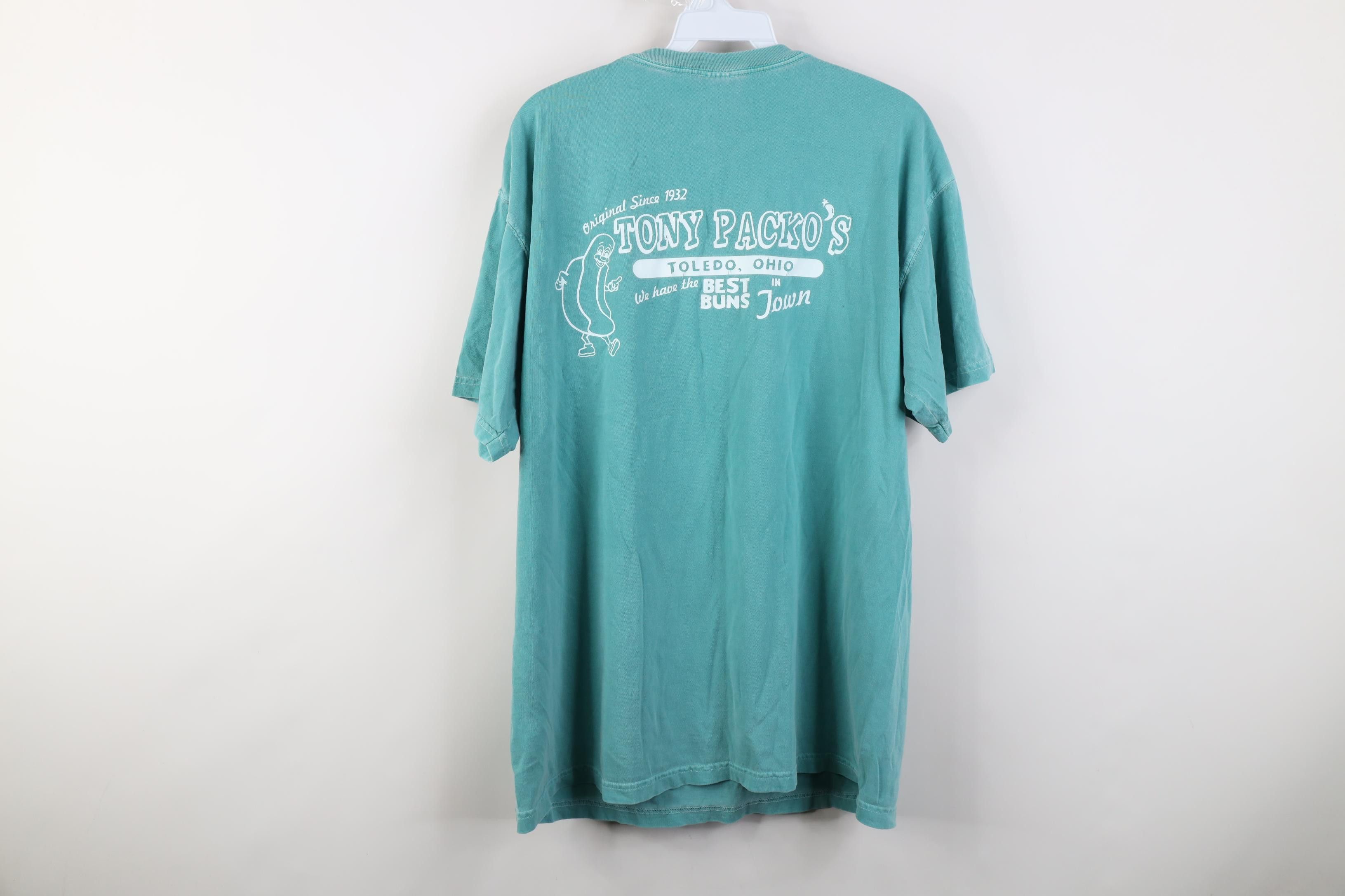 Vintage Vintage 90s Y2K Tony Packos Restaurant Hot Dogs T-Shirt Size US L / EU 52-54 / 3 - 9 Thumbnail