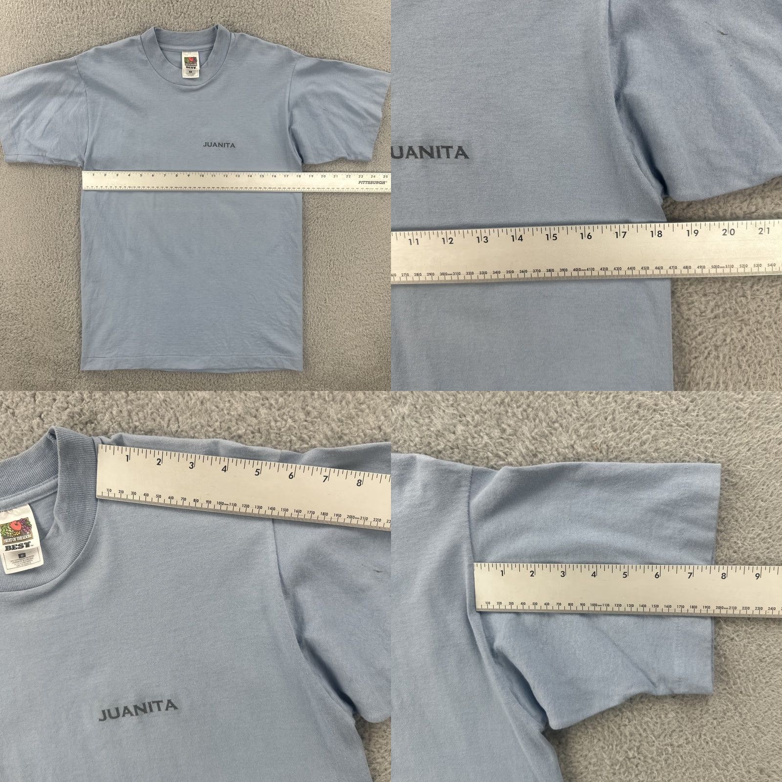 Fruit Of The Loom VINTAGE Fruit of the Loom Best M 90s Blue T Shirt Mens California USA 90s Crew Neck Short Sleeve Size US M / EU 48-50 / 2 - 9 Thumbnail