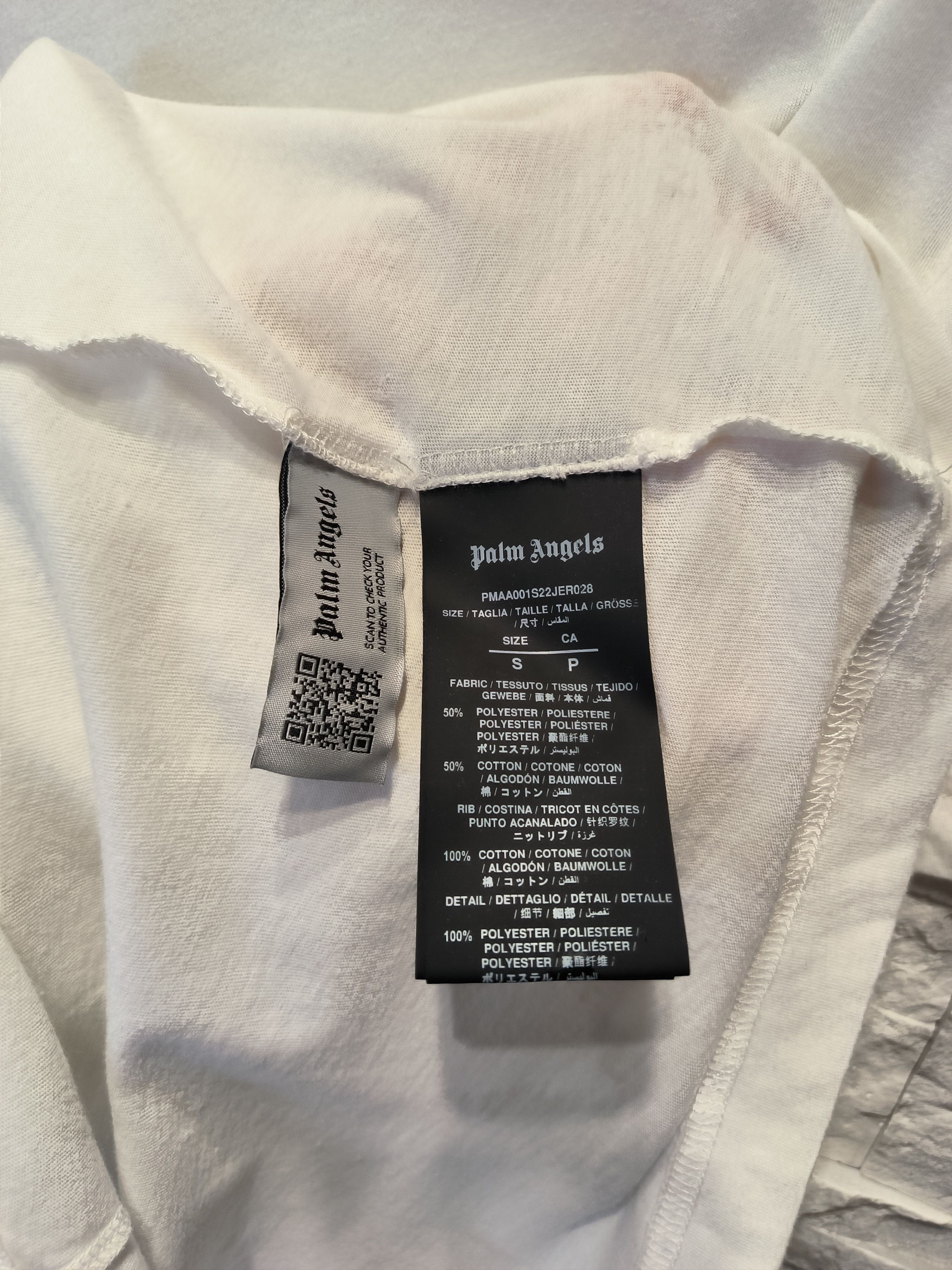 Palm Angels Palm Angels T-Shirt Parrot Big Logo Tee White Distressed Size US S / EU 44-46 / 1 - 5 Thumbnail
