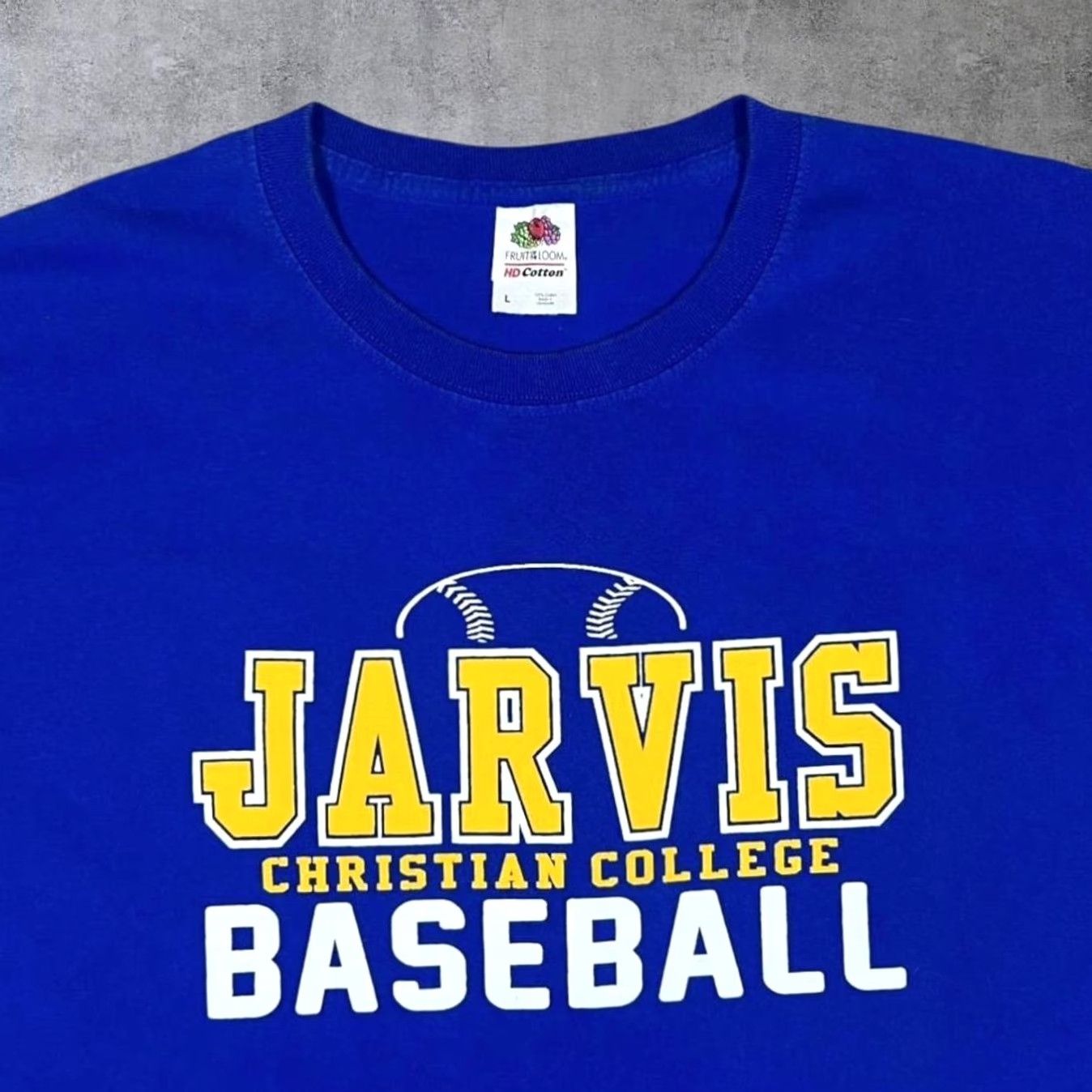 Fruit Of The Loom Jarvis Christian College "Baseball" College Sports Graphic Blue T-Shirt Large Size US L / EU 52-54 / 3 - 3 Thumbnail
