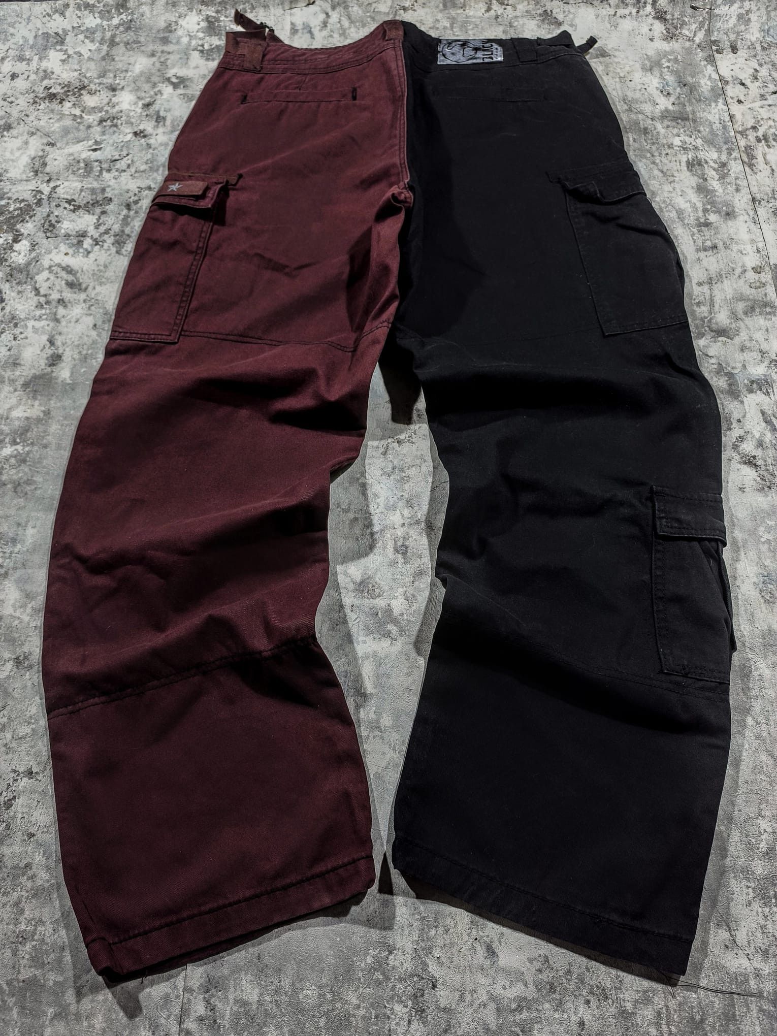 Japanese Brand Army Vintage Dual-Coloured Cargo Pants Japan Number9 Opium Size US 33 - 3 Thumbnail