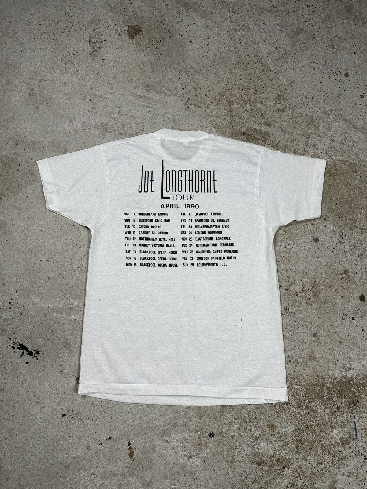 Band Tees Vintage 1990 Joe Longthorne Tour Tee T Shirt White Size US M / EU 48-50 / 2 - 1 Thumbnail