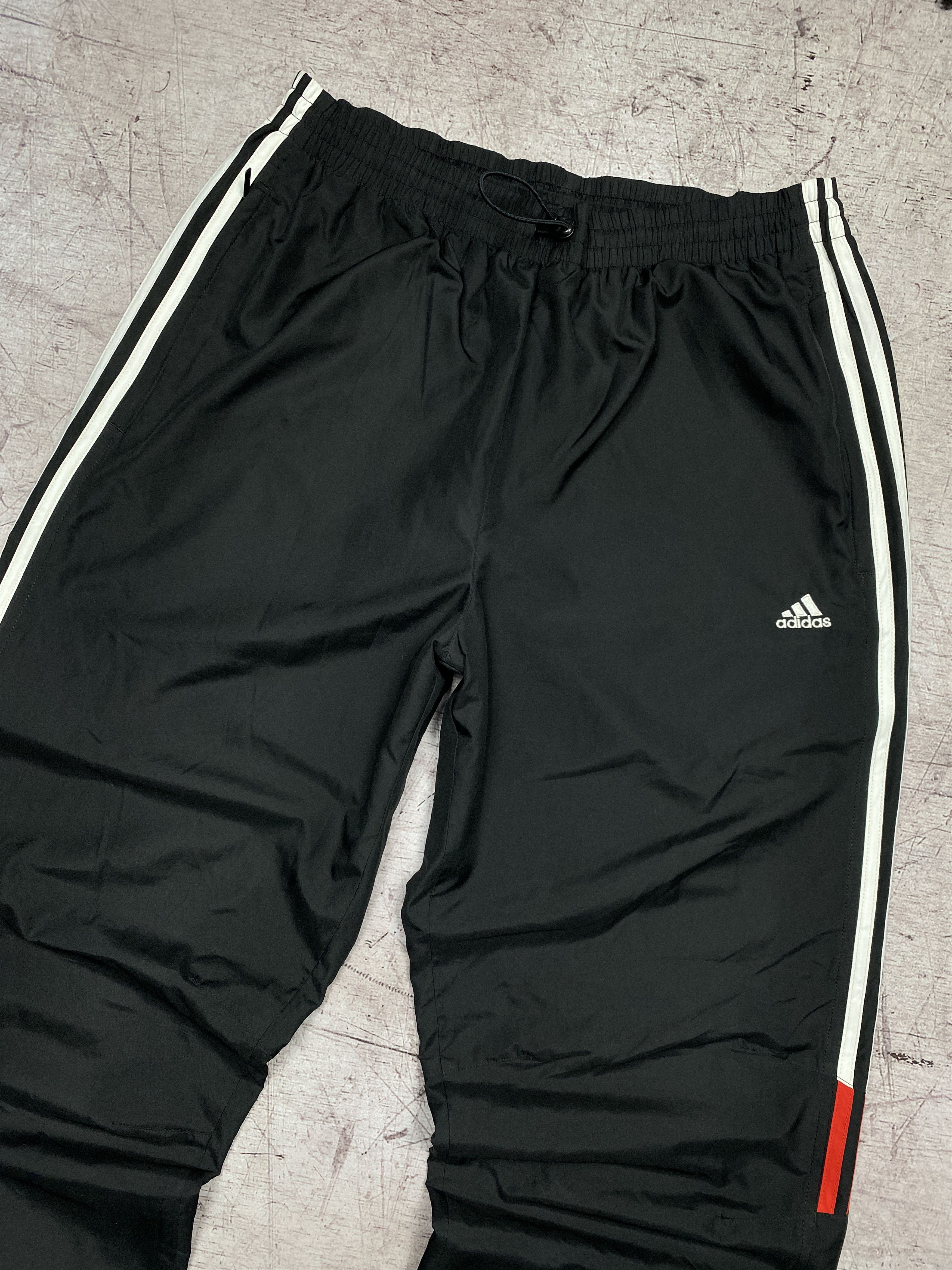 Adidas × Vintage Adidas Vintage Mens Nylon Track Pants Drill Y2K Size US 32 / EU 48 - 2 Thumbnail