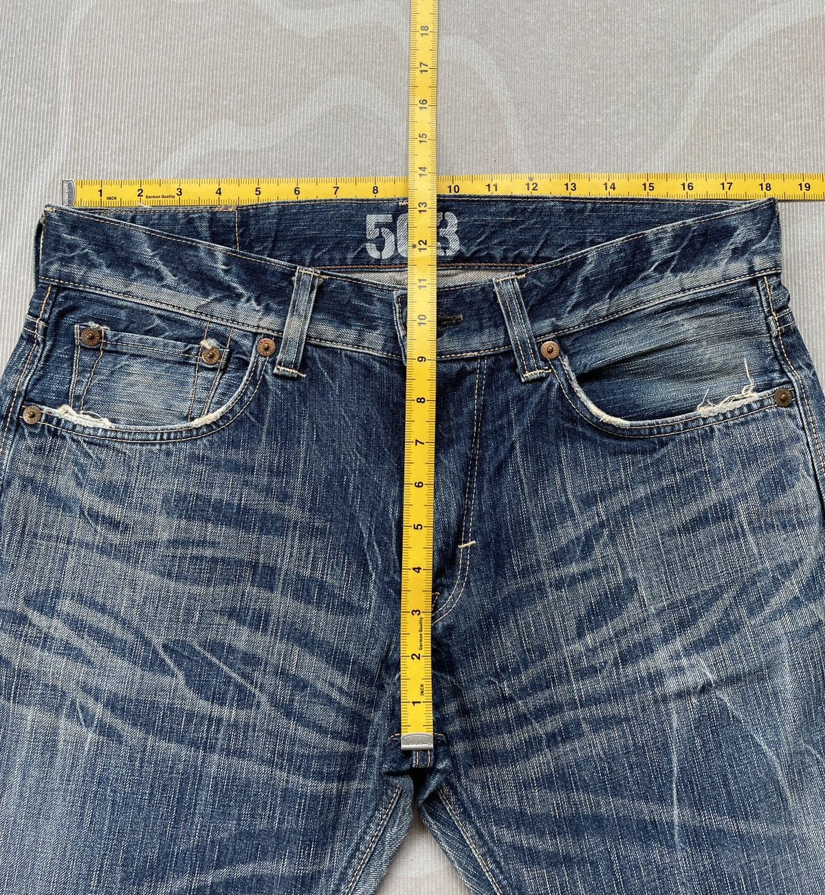 Edwin Edwin 503 Blue Trip Jeans Size US 36 / EU 52 - 15 Thumbnail