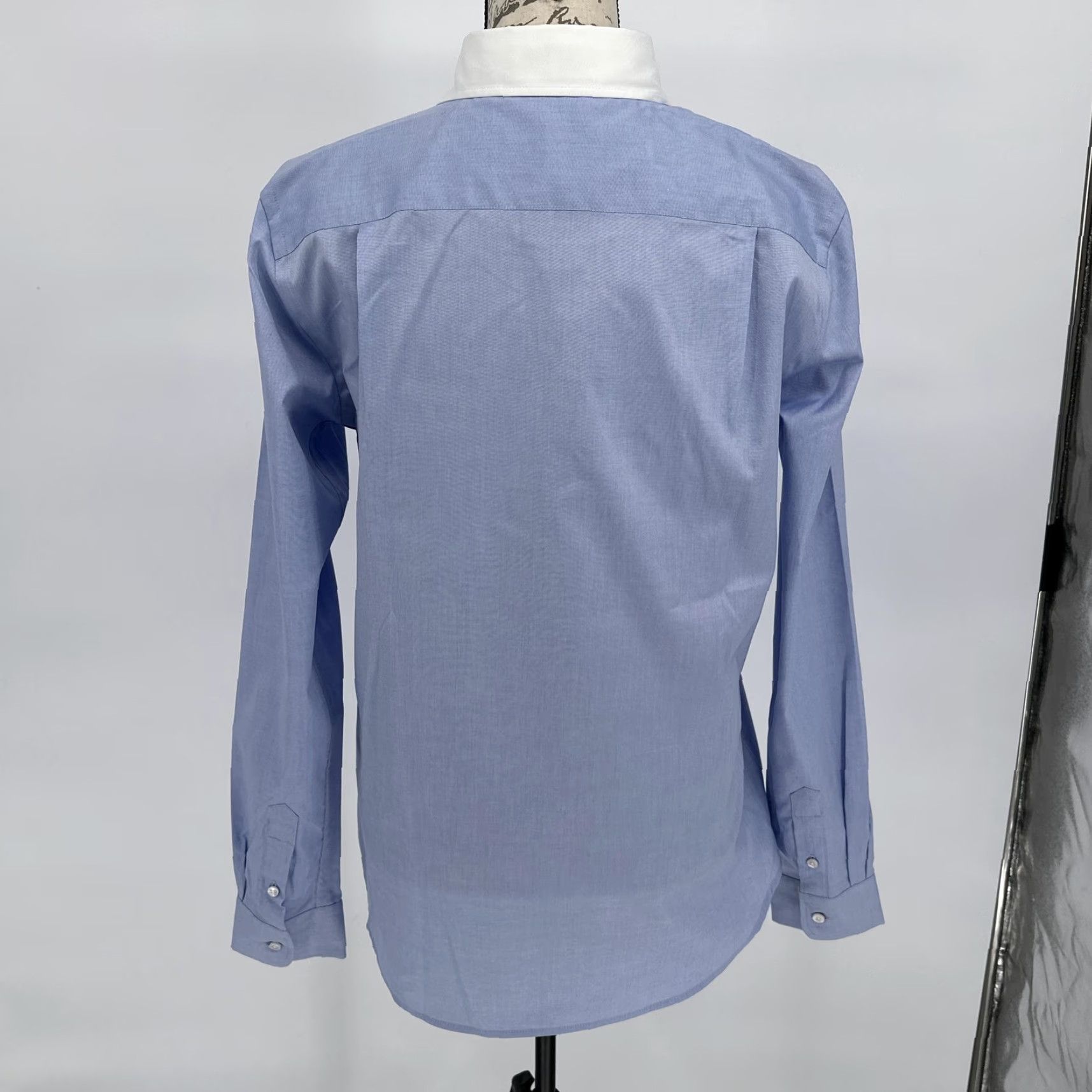 Coach Coach Shirt Womens 8 Blue White Chambray Contrast Collar Button Front Cotton Size M / US 6-8 / IT 42-44 - 4 Thumbnail