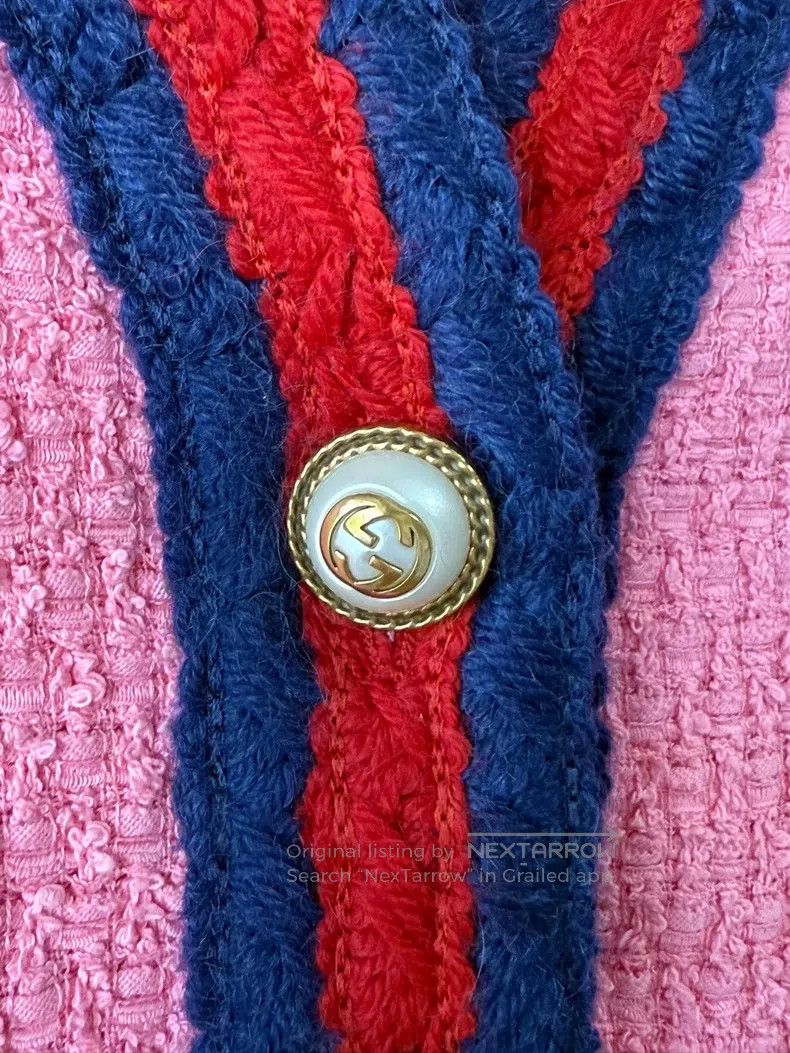 Gucci Gucci Pink tweed coat Size S / US 4 / IT 40 - 4 Thumbnail