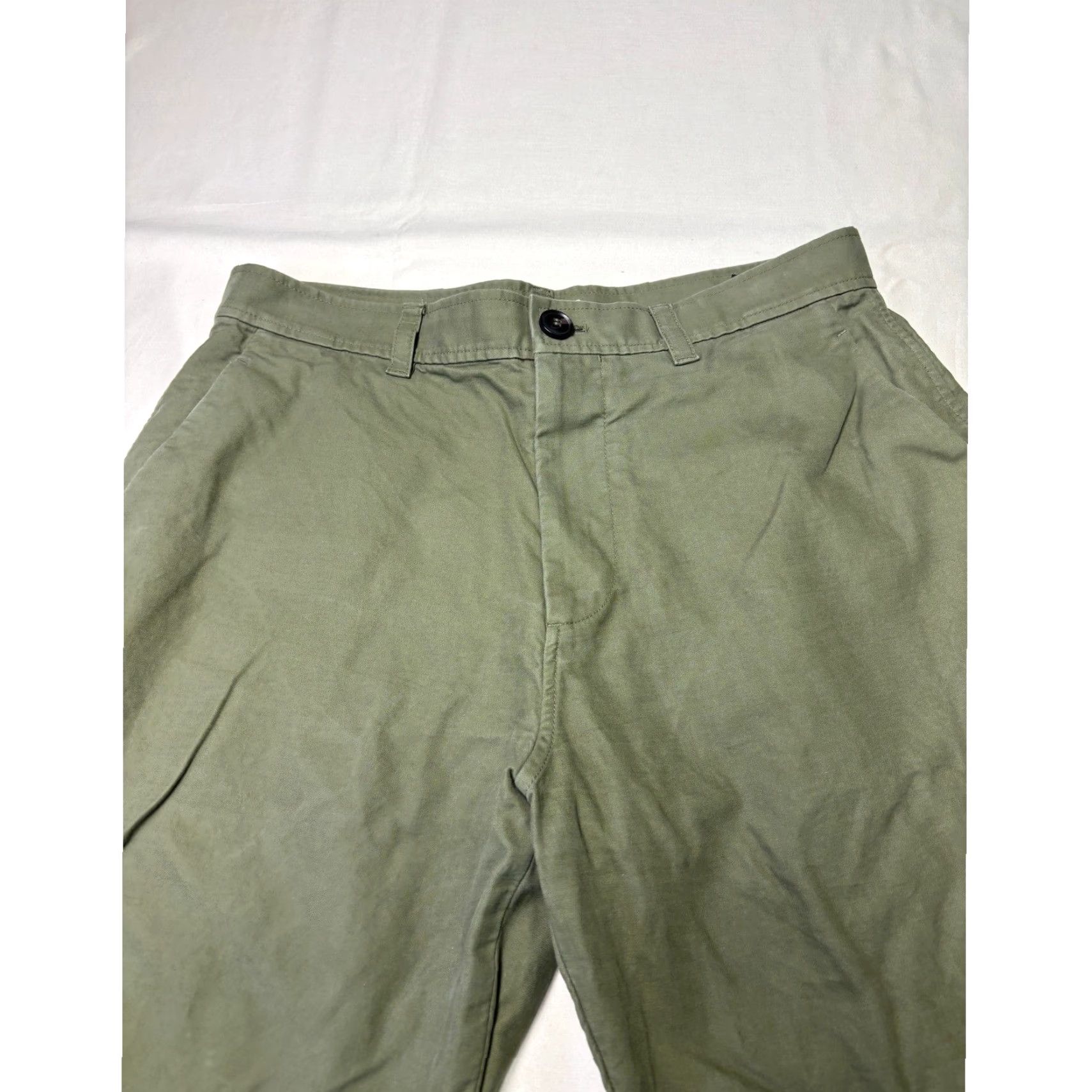 Cos COS Women Olive Green Wide Leg Trousers High Rise Straight Pants 33R x L26 Size 24" / US 00 / IT 34 - 2 Thumbnail