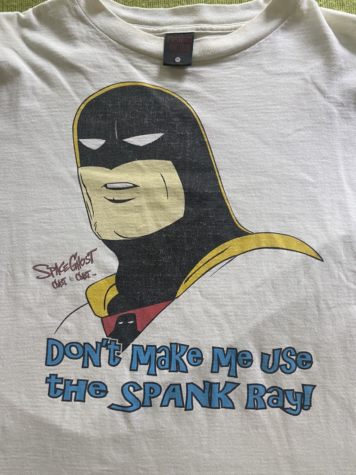 image of Cartoon Network x Fashion Victim 1998 Space Ghost - Spank Ray Grail in White, Men's (Size XL)