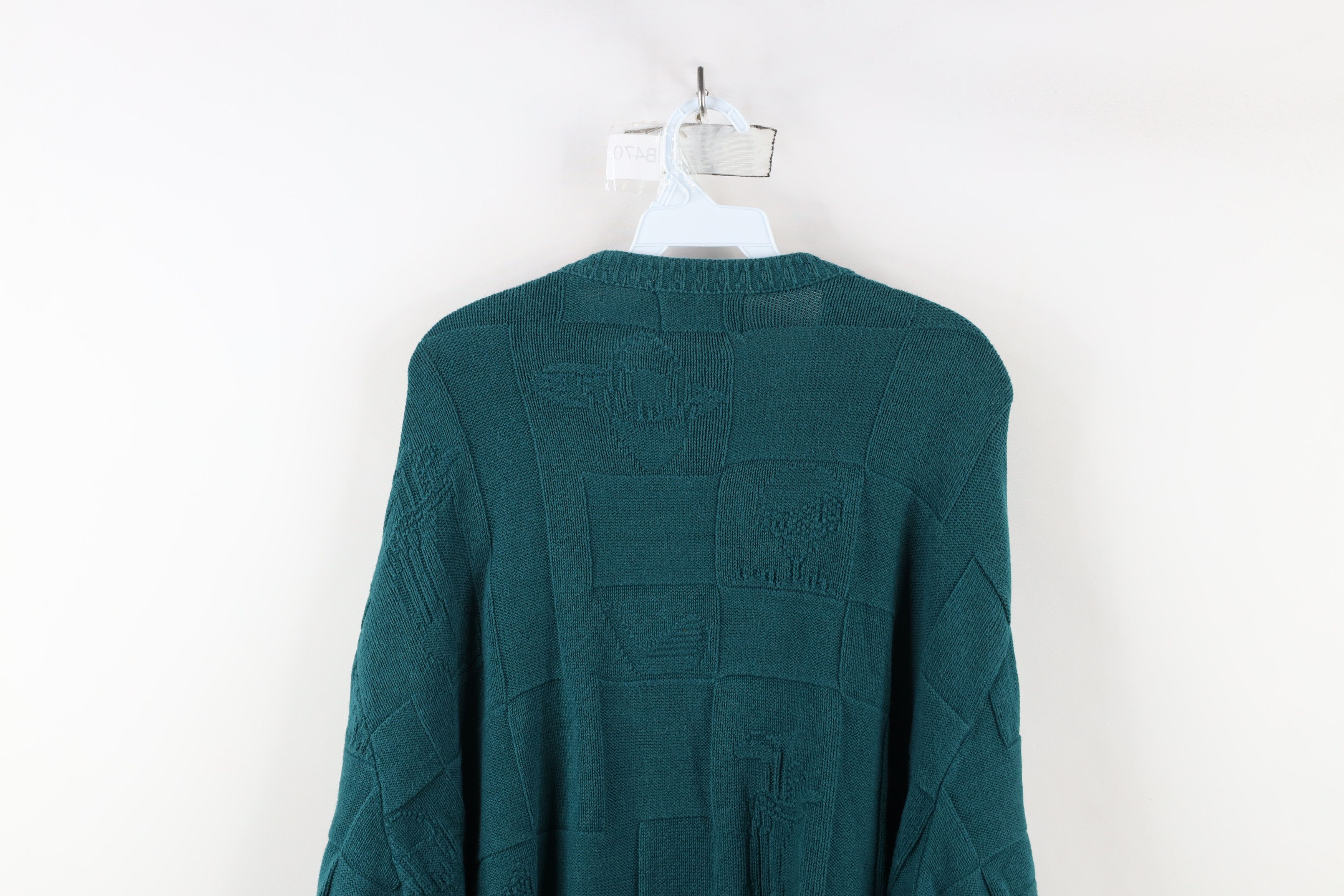 Vintage Vintage 90s Streetwear Abstract Print Golf Knit Sweater USA Size US XL / EU 56 / 4 - 11 Thumbnail