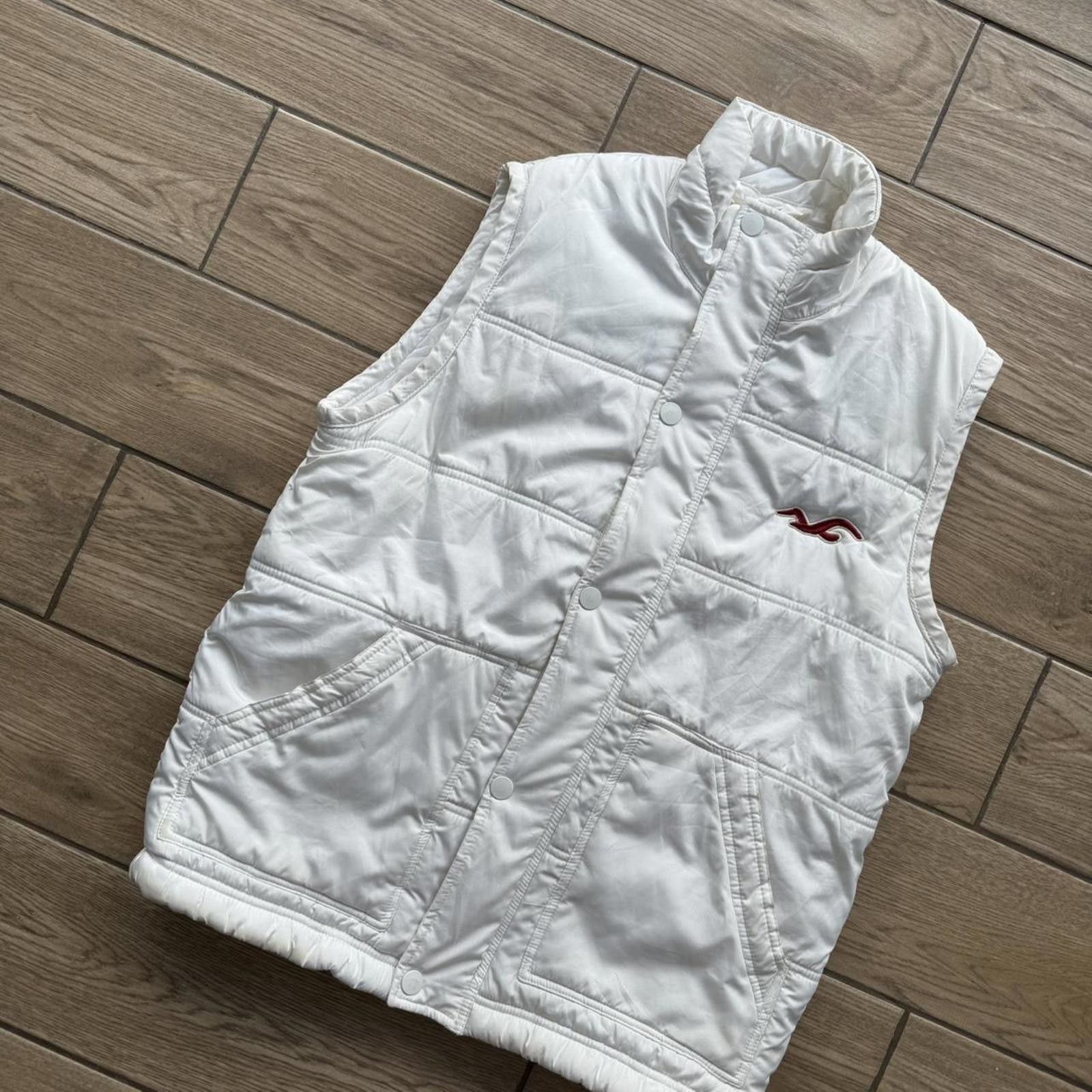 Other Y2K Hollister White Down Puffer Vest Size M / US 6-8 / IT 42-44 - 5 Thumbnail