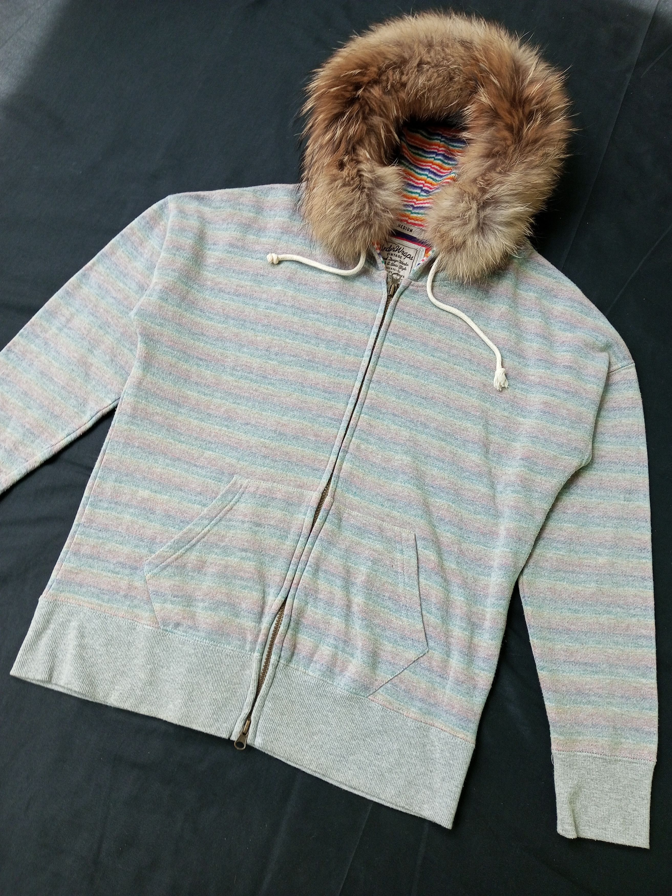 If Six Was Nine UNDER WRAPS Rainbow inside Fur Zip Up Hoodie Size US M / EU 48-50 / 2 - 2 Thumbnail