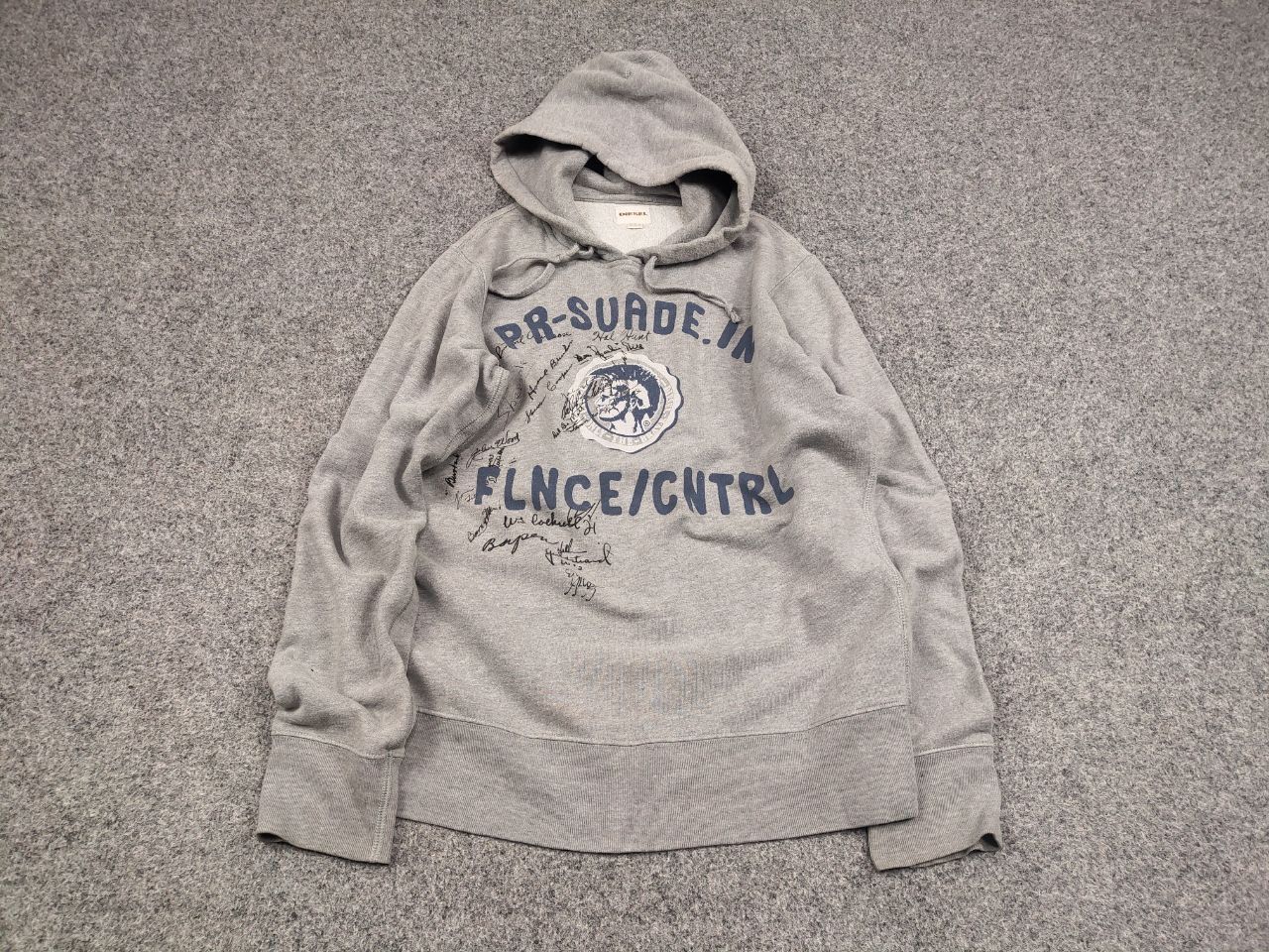 Diesel Vintage Diesel Logo Gray Hoodie Y2K Style Size US M / EU 48-50 / 2 - 2 Thumbnail