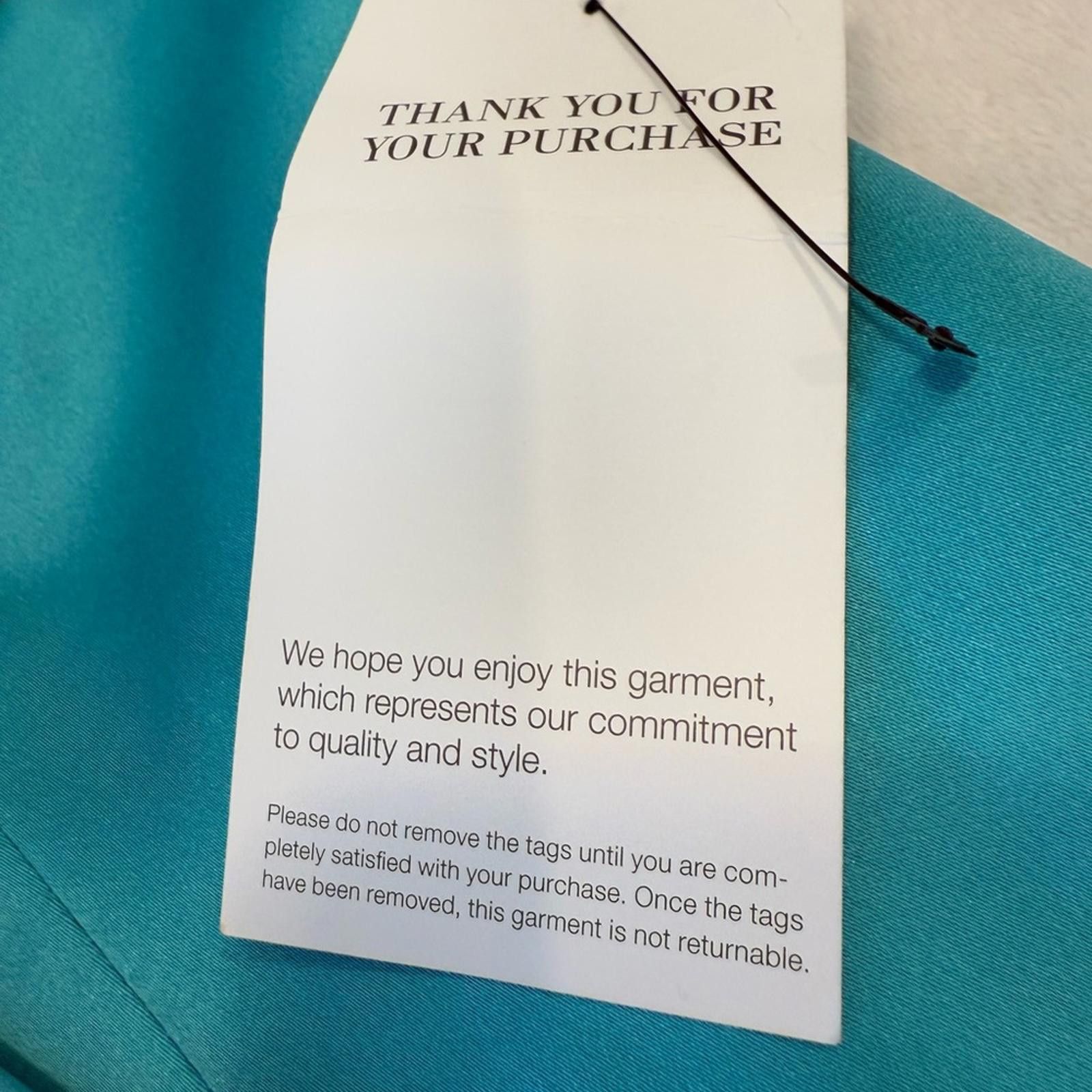 Absent A.B.S. Collection teal formal maxi dress bow back zip SZ 4 Size S / US 4 / IT 40 - 11 Thumbnail