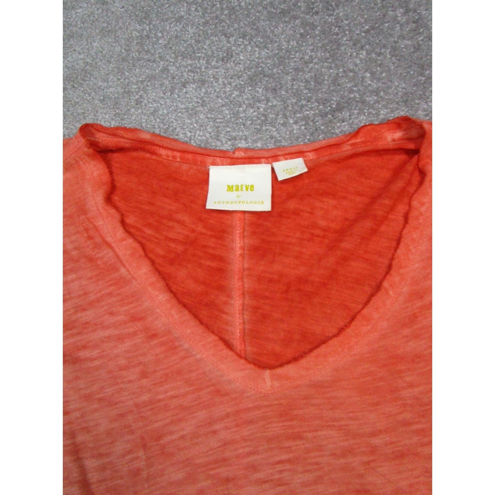 Vintage Maeve Shirt Womens Small Orange Cotton Pullover Size S / US 4 / IT 40 - 2 Thumbnail