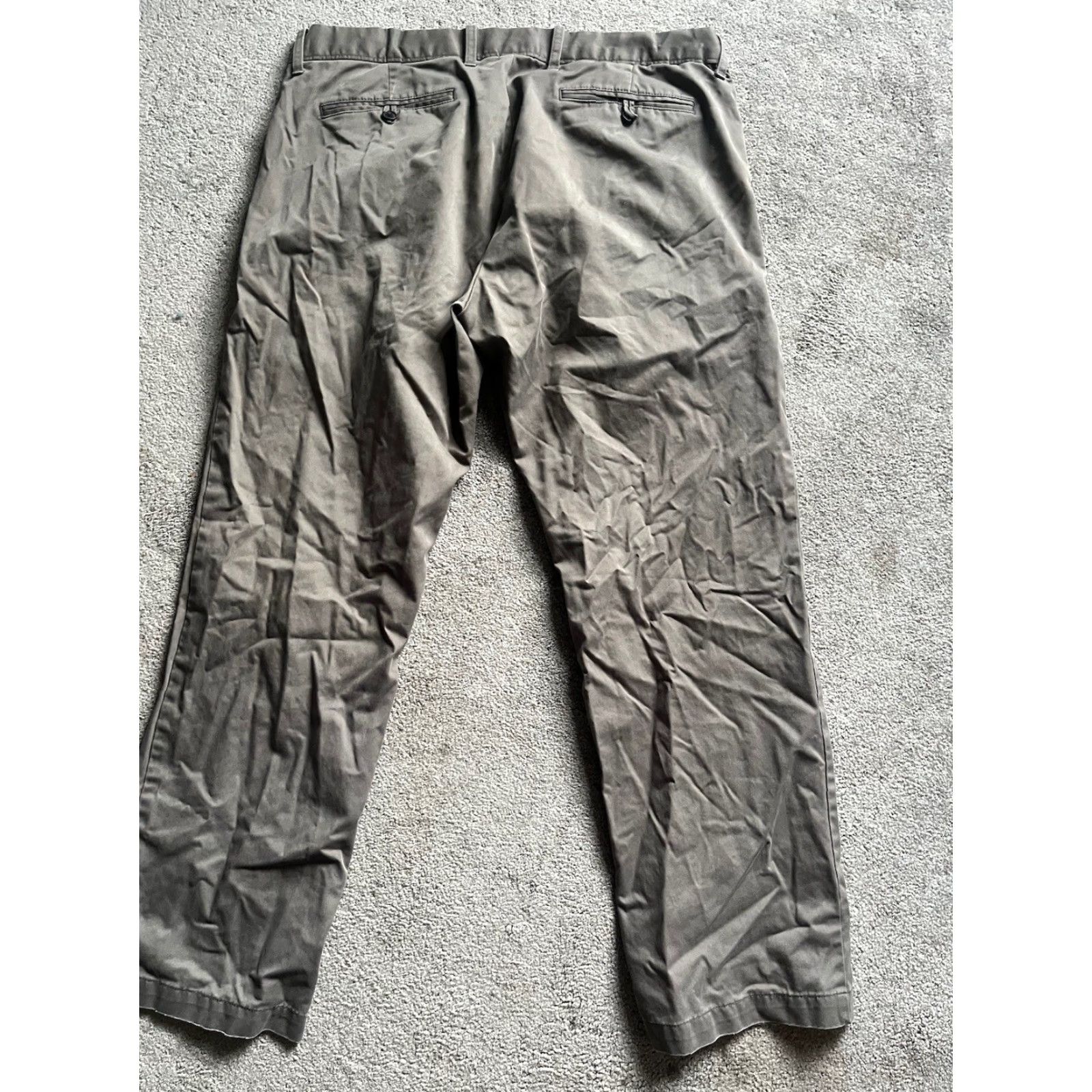 Gap Gap Classic Men’s Straight Fit Sz 38x32 Brown Flat Front Pants Zip Solid Cotton Inseam 32 in Mens Size US 38 / EU 54 - 3 Thumbnail