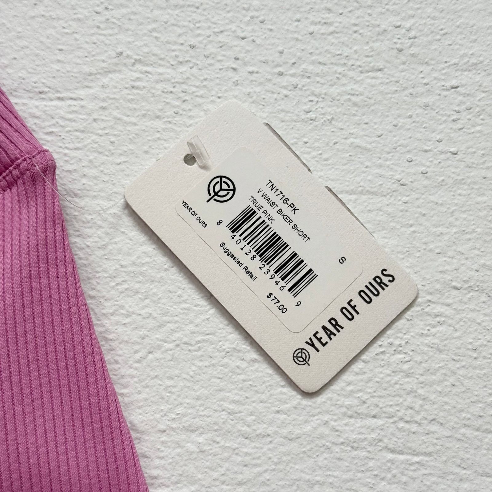 Other Carbon38 Year Of Ours Pink Ribbed Crossover Biker Shorts, S Size 28" / US 6 / IT 42 - 3 Thumbnail