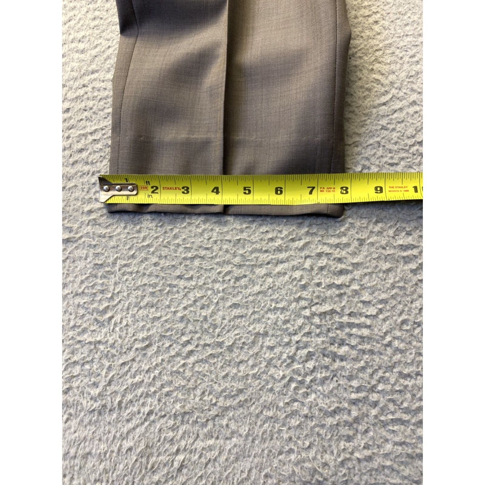 Ted Baker Ted Baker Dress Pants Men's 33x30 Gray Wool Flat Front Slim Straight Pockets Work Business Dress Slacks Size US 33 - 7 Thumbnail