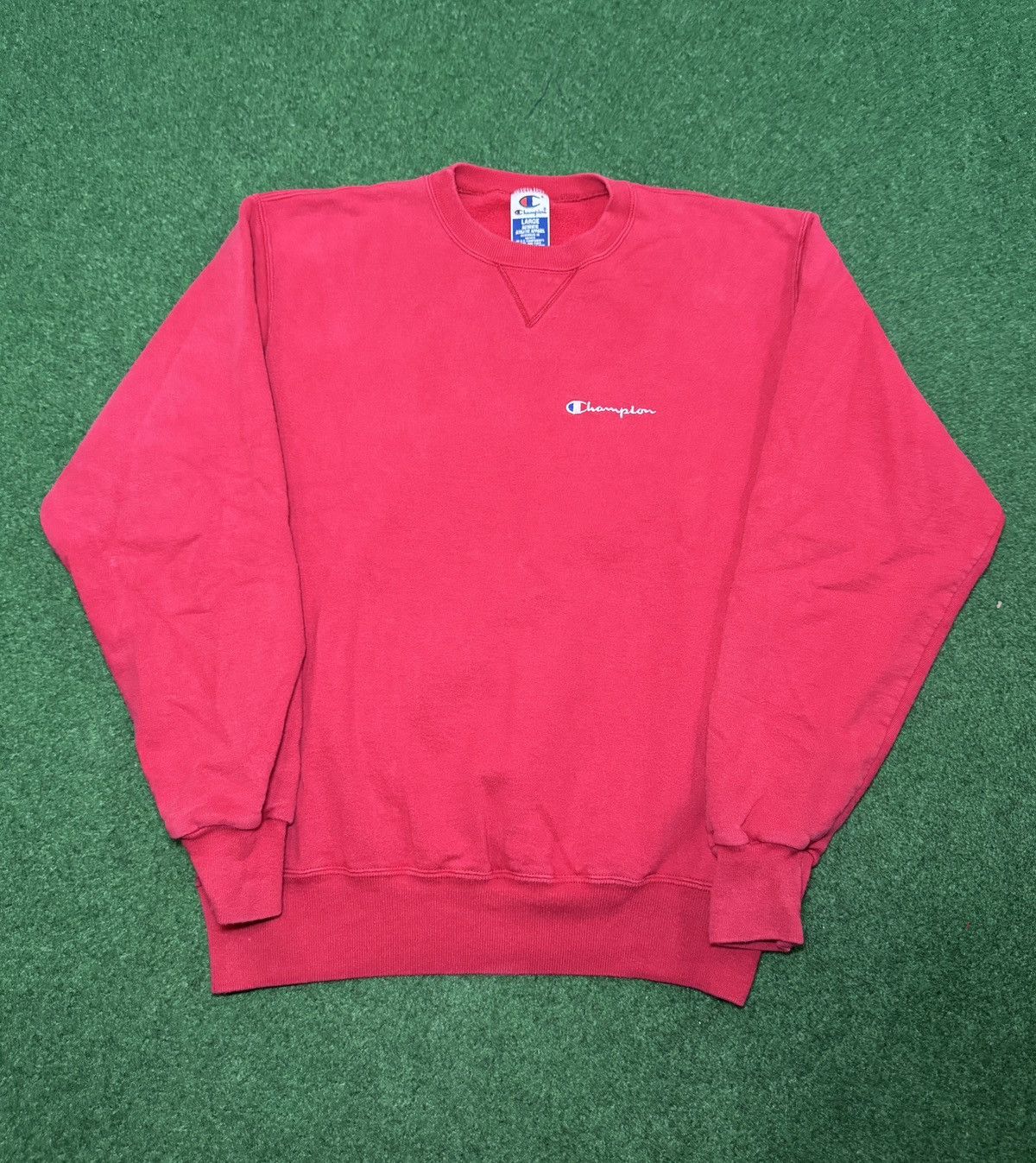 Champion Vintage 90s Champion Red Large Retro Hip Hop Sweatshirt Size US L / EU 52-54 / 3 - 1 Thumbnail