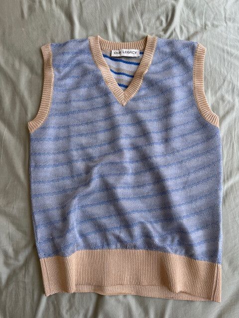 Our Legacy Knitted Vest Cartoon Static Stripe Size US S / EU 44-46 / 1 - 1 Thumbnail