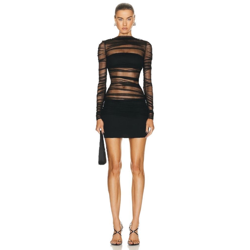 Christopher Esber Christopher Esber Semblance Tulle Overlay Dress in Black Size XS / US 0-2 / IT 36-38 - 1 Thumbnail
