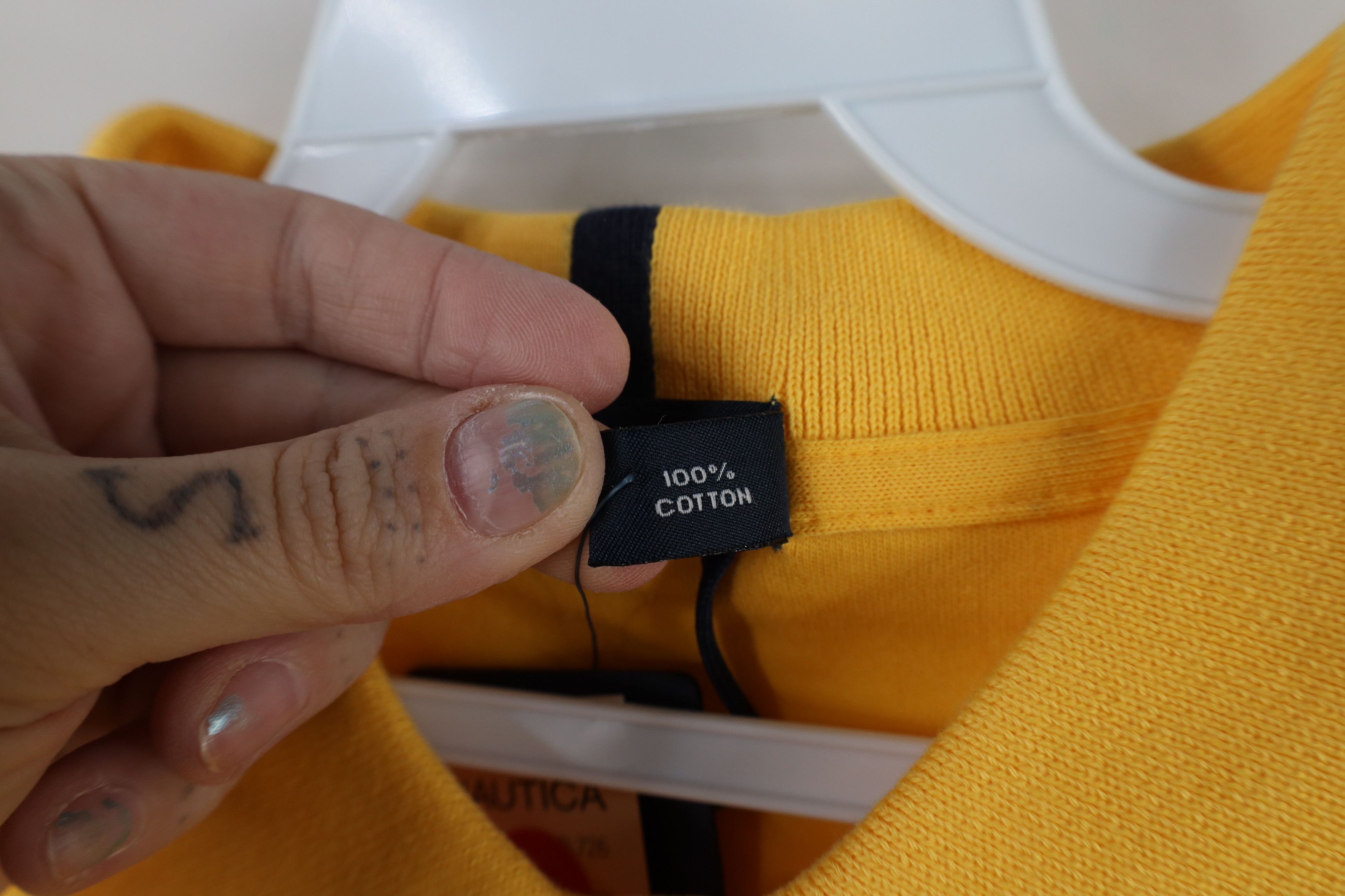 Nautica × Vintage Deadstock Vintage Nautica Sailing Collared Polo Shirt Yellow Size US XL / EU 56 / 4 - 9 Thumbnail