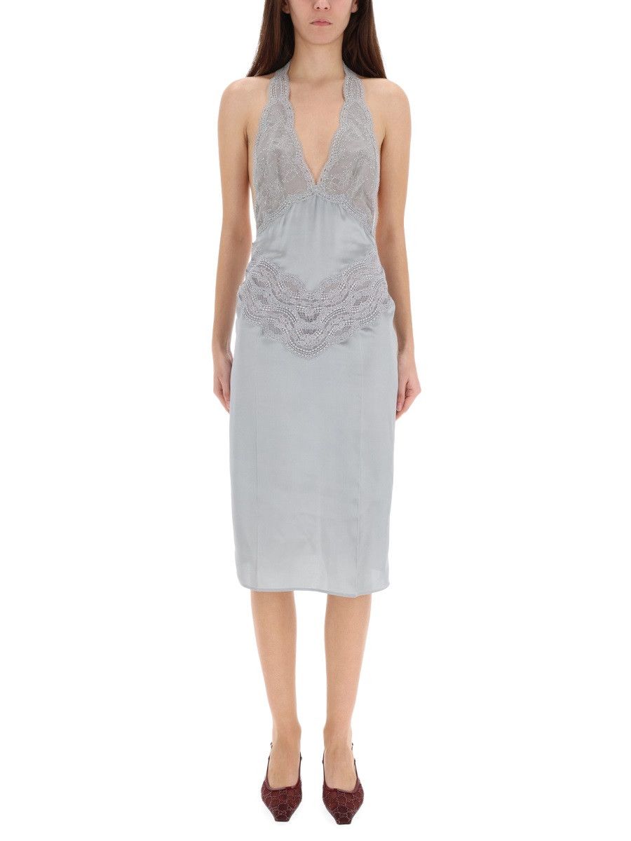 Gucci GUCCI SILK SATIN DRESS - GREY Size M / US 6-8 / IT 42-44 - 1 Thumbnail