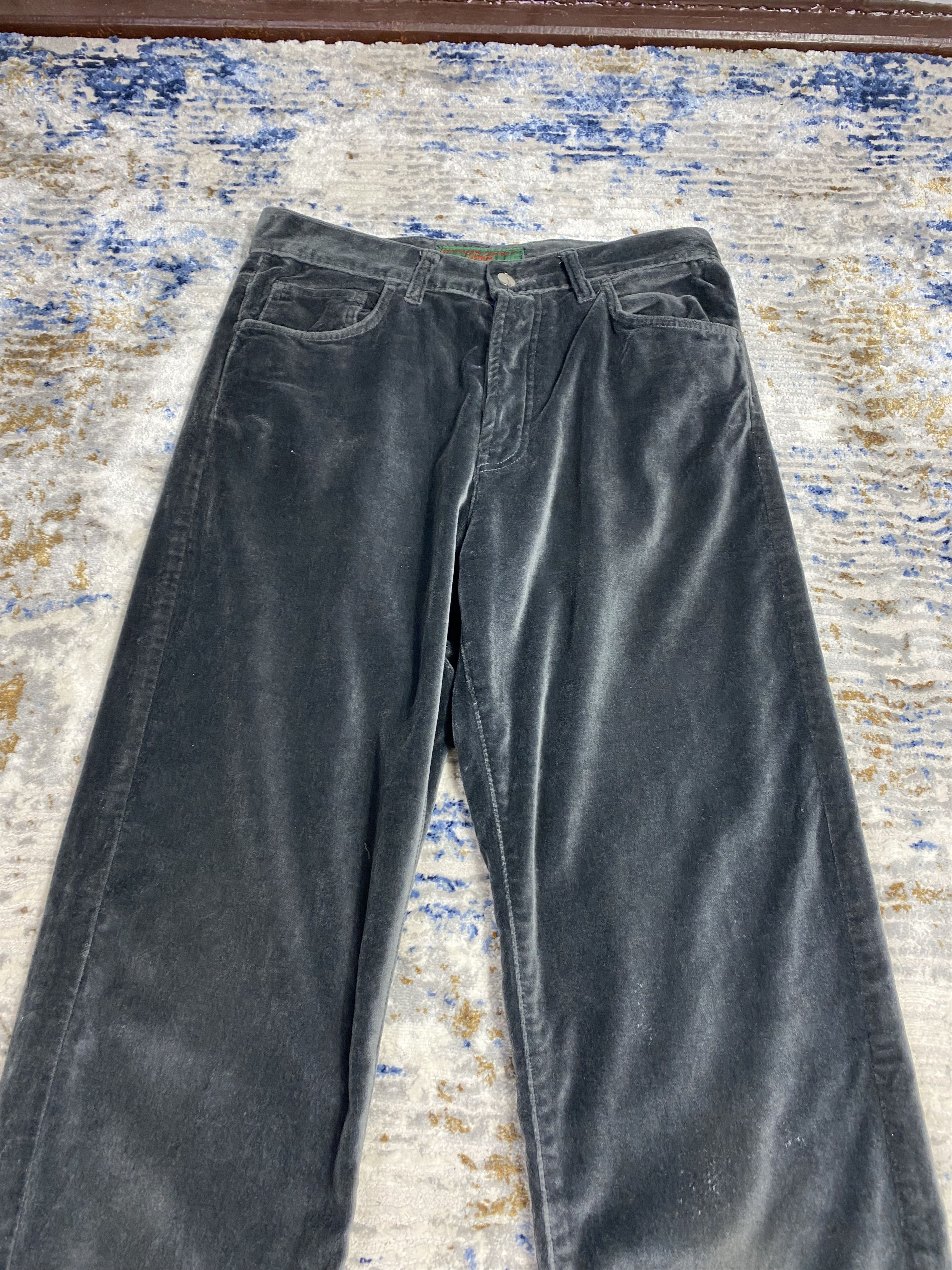 Katharine Hamnett London × Seditionaries KATHARINE HAMNETT VELVET STACKED PANTS Size US 30 / EU 46 - 4 Thumbnail