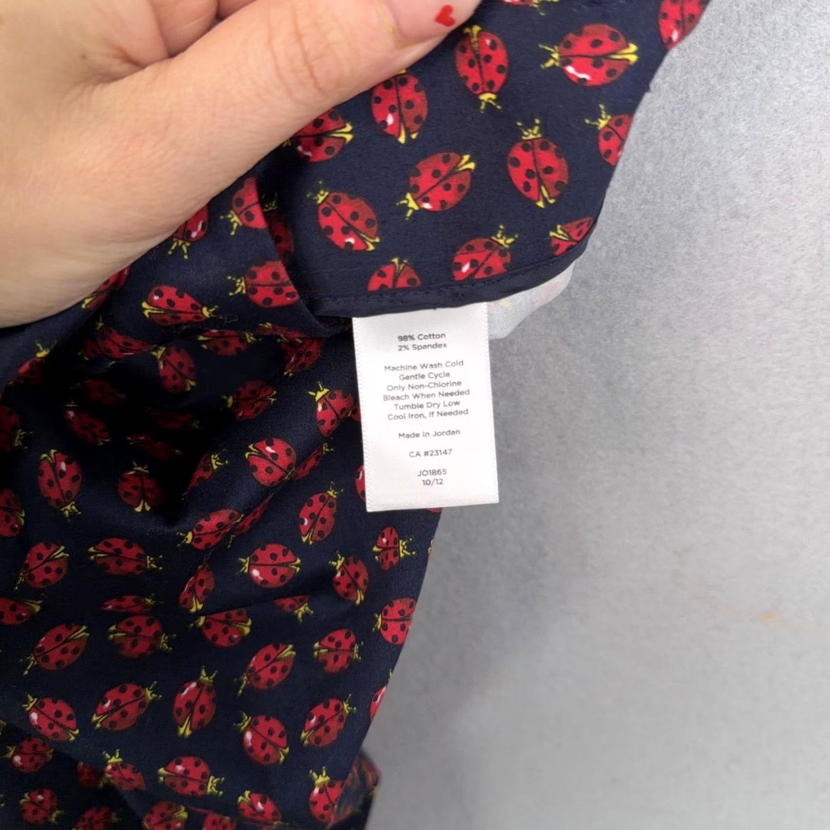 Talbots Talbots Pants Womens 8 Blue Ladybug Print Ankle Straight Cotton Stretch Casual Business Womens Boys? Size 30" / US 8 / IT 44 - 6 Thumbnail