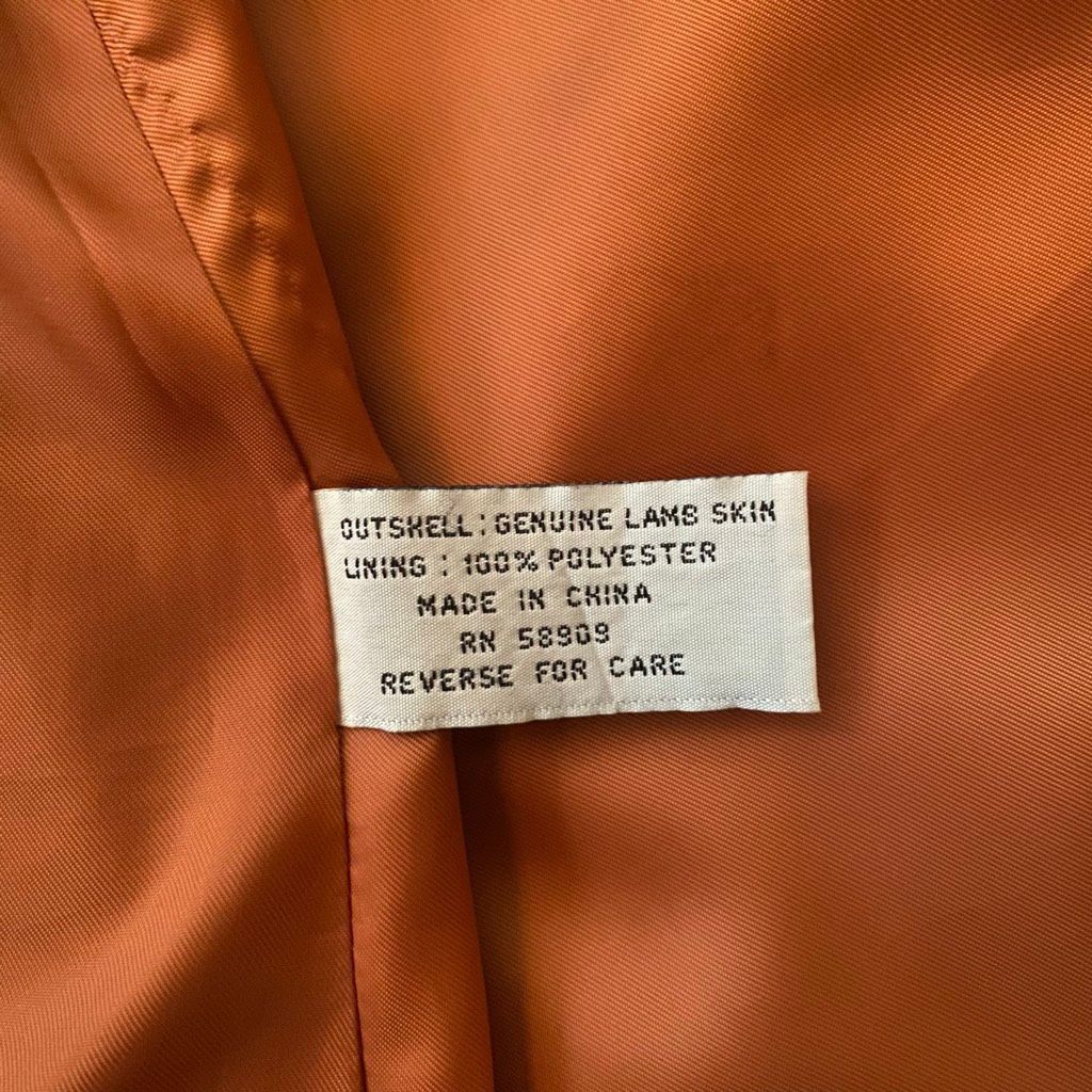 Preston & York Preston & York women M 3 button grey leather jacket w/orange satin lining Size M / US 6-8 / IT 42-44 - 9 Thumbnail