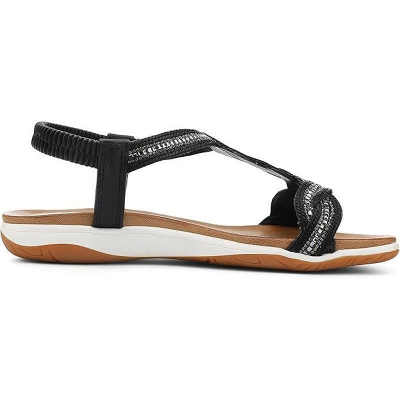 Other Ubfen Women's 11.5 Black Silver Open Toe Ankle Strap Sandals Size US 11.5 / IT 41.5 - 3 Thumbnail