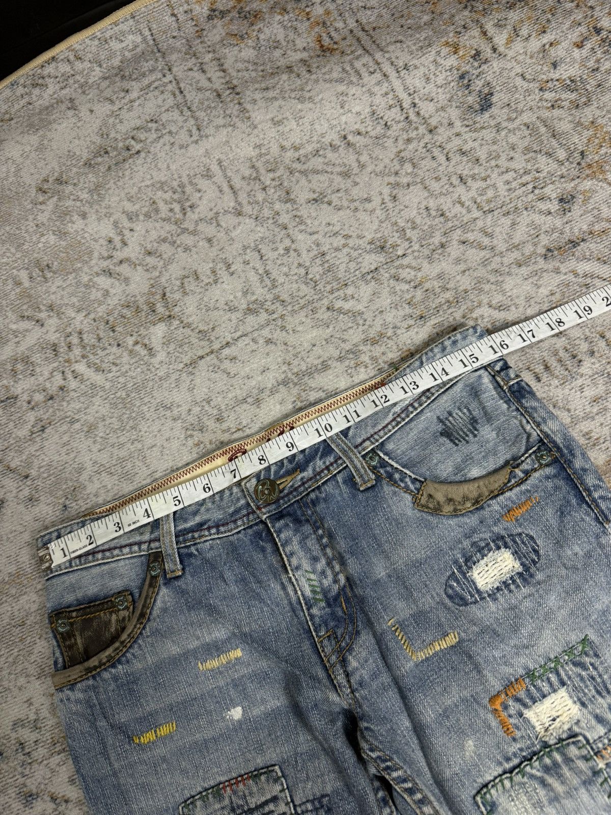 Tornado Mart Back number y2k style denim pants Size US 32 / EU 48 - 11 Thumbnail