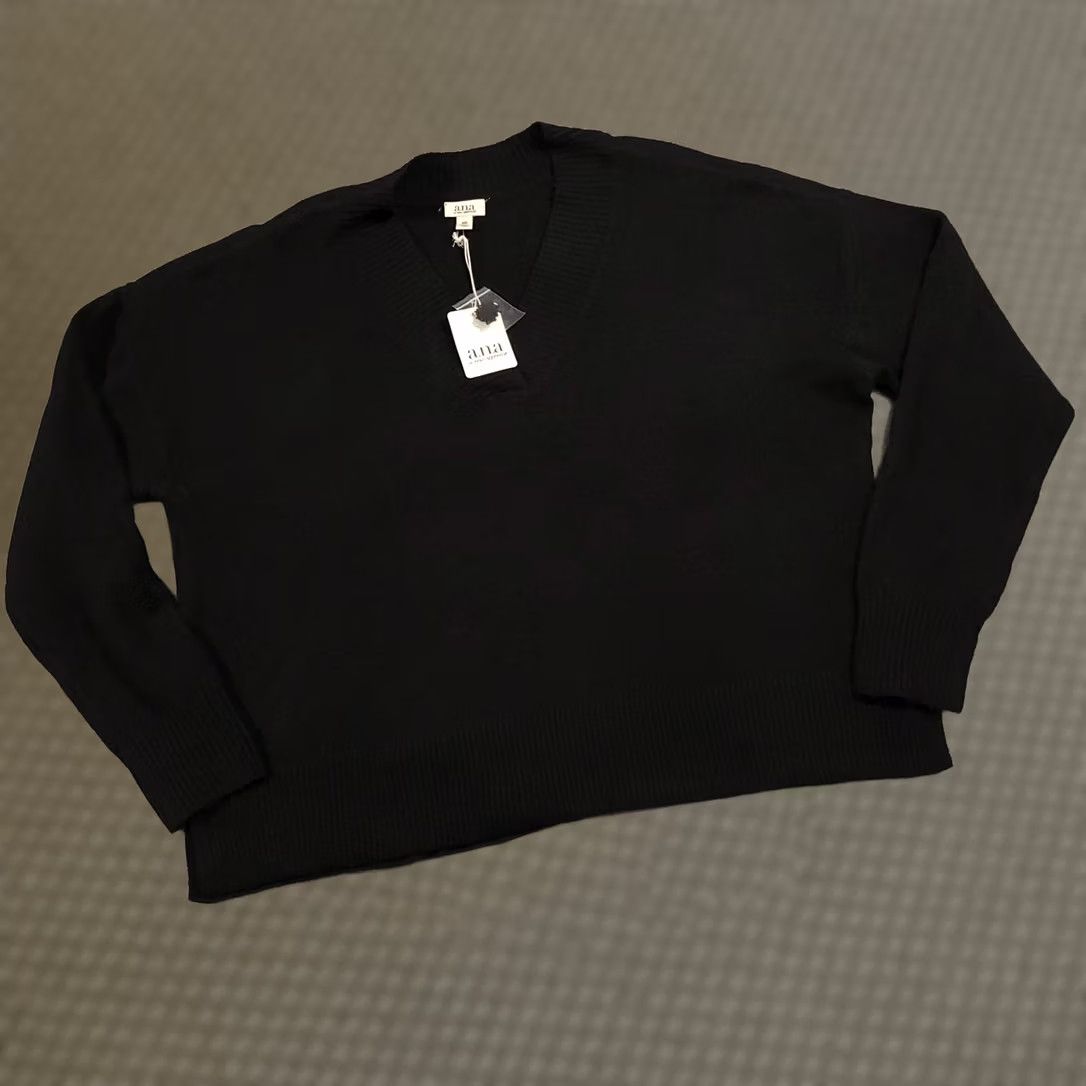 Apt. 9 Apt 9 Tunic Sweater V Neck Long Sleeve Women's 2XL Black Super Soft Stretch Knit Size XXL / US 16-18 / IT 52-54 - 1 Thumbnail