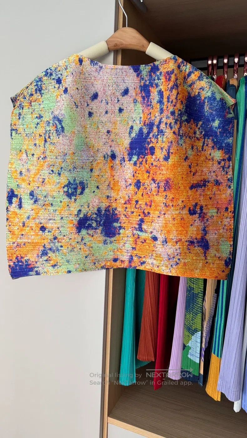 Issey Miyake Issey Miyake Starry Sky Short Sleeve Top Size L / US 10 / IT 46 - 2 Thumbnail