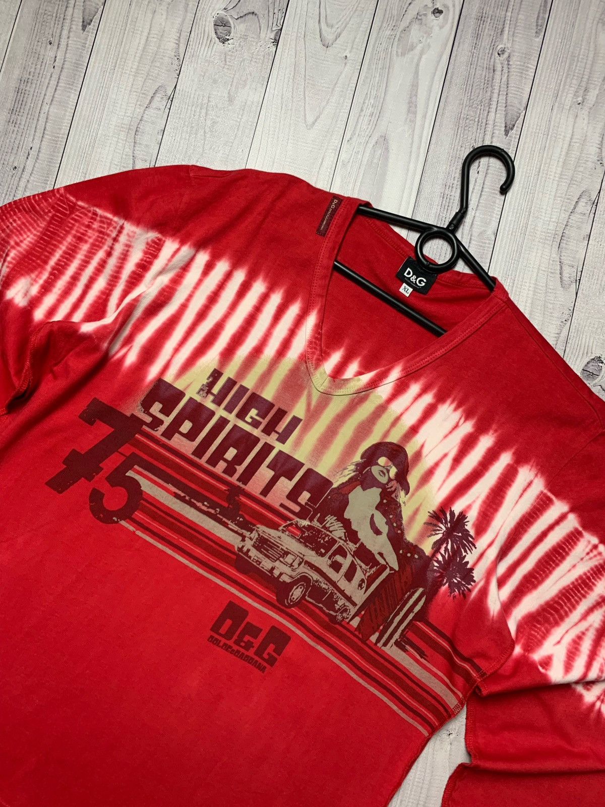 Dolce & Gabbana × Vintage Dolce&gabbana d&g v neck long sleeve sweatshirt Red size L Size US L / EU 52-54 / 3 - 2 Thumbnail