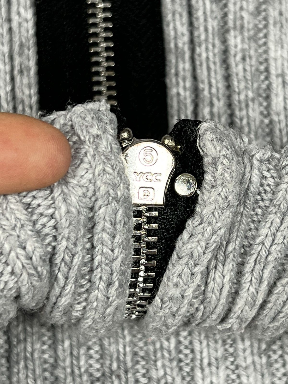Jean Paul Gaultier Jean Paul Gaultier x Lindex turtleneck zipper grey high neck Size L / US 10 / IT 46 - 13 Thumbnail
