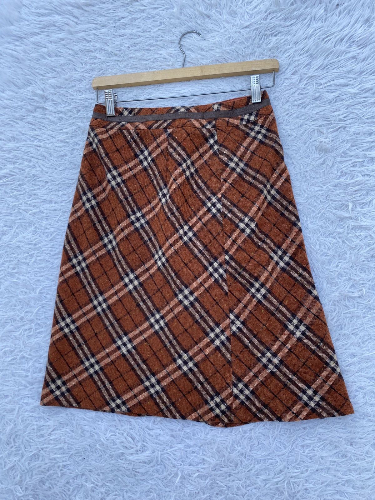 Burberry Rare Vintage 90s Burberry Checkered Wool Skirt Size 26" / US 2 / IT 38 - 15 Thumbnail
