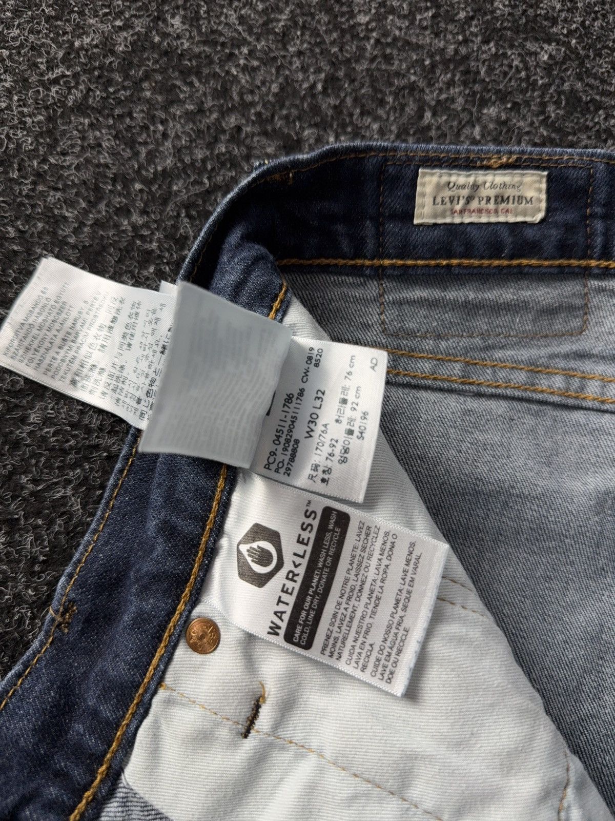 Levi's Levi’s 511 Slim Fit Performance Waterless Denim Jeans W30 Size US 30 / EU 46 - 8 Thumbnail
