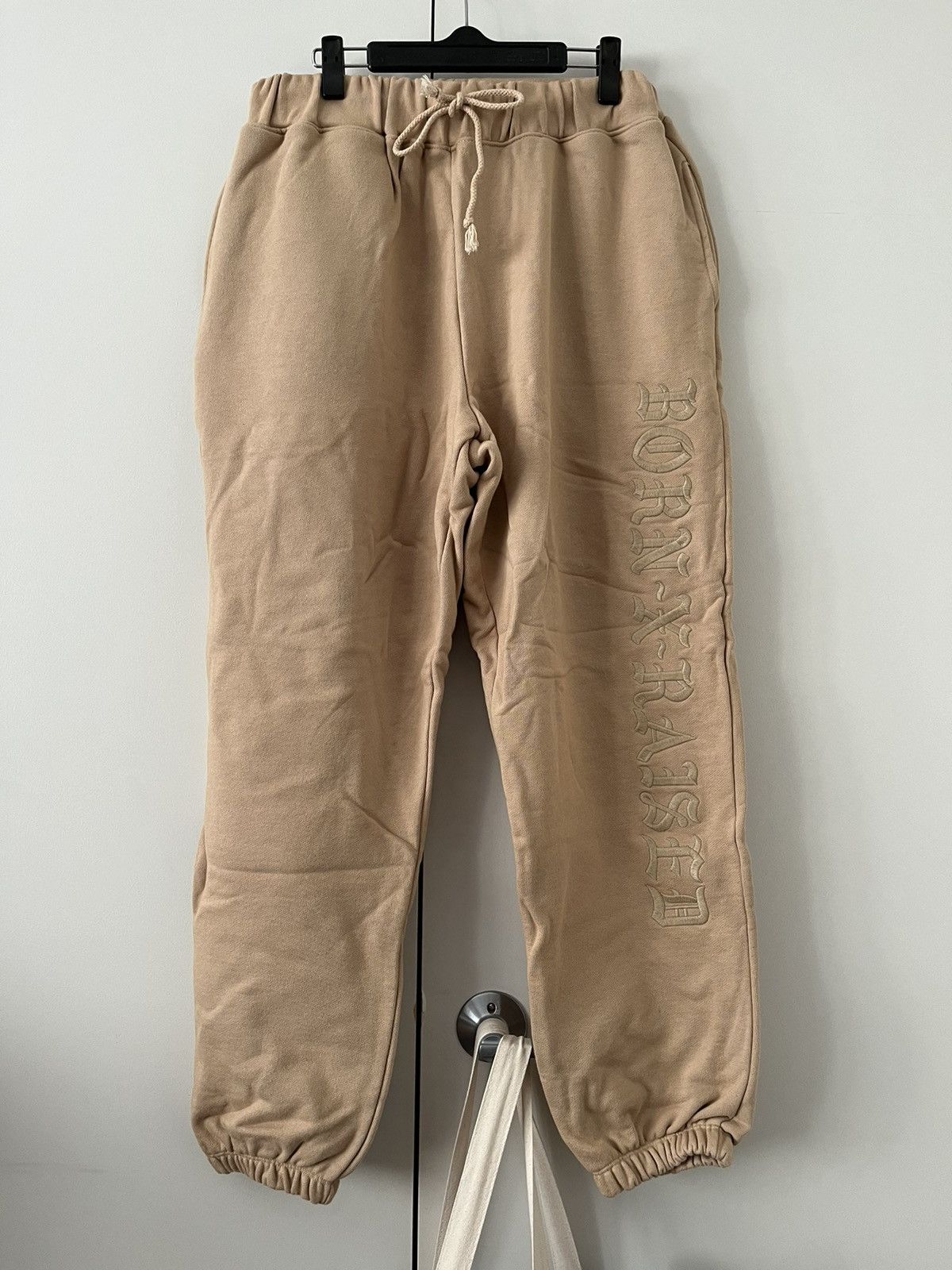 Born X Raised BXR Tonal embroidery logo hoodie and sweat pants set beige Size US L / EU 52-54 / 3 - 10 Thumbnail