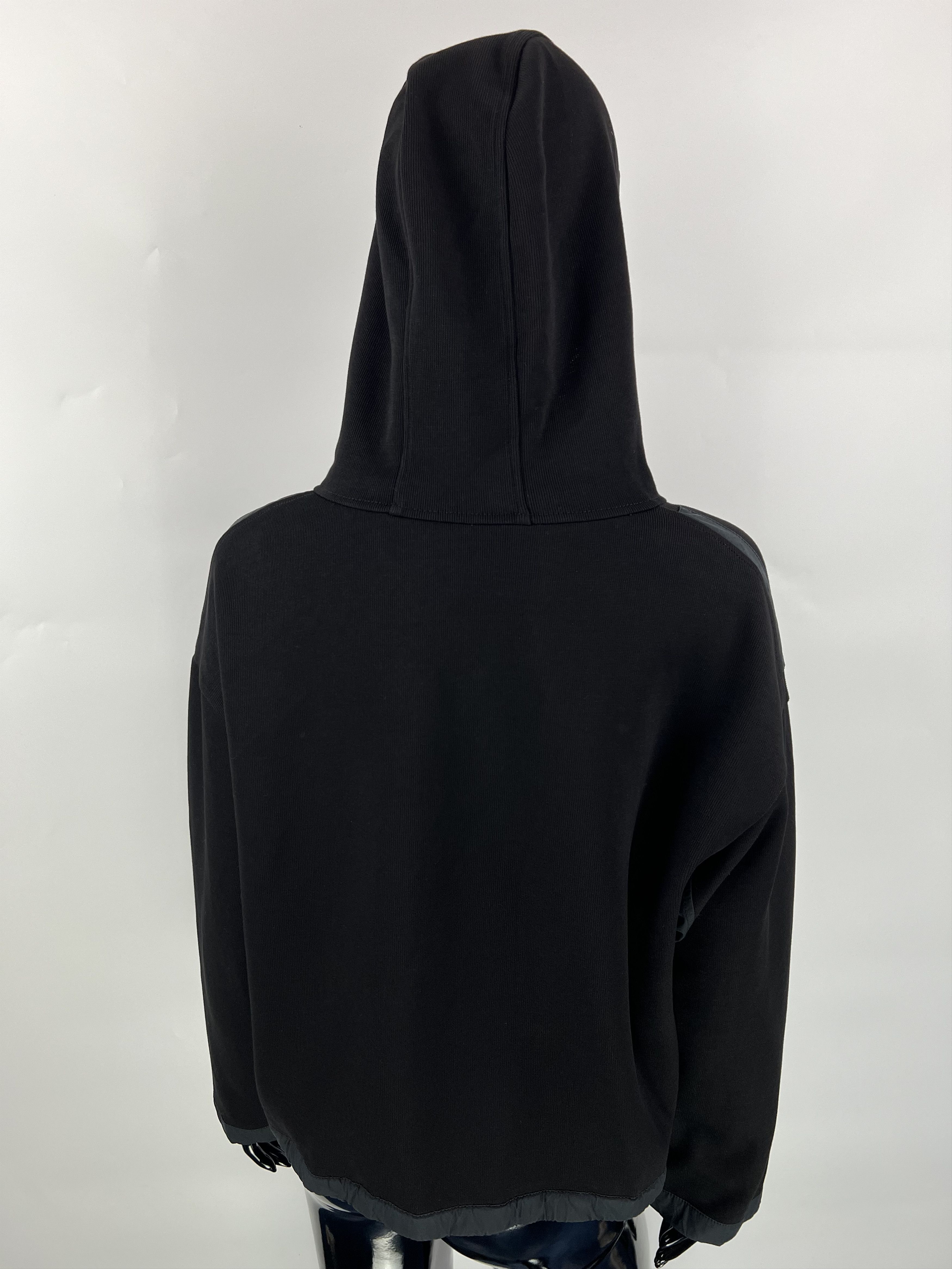 Jil Sander Jil Sander Black Cotton Cropped Hoodie Oversized Size XS / US 0-2 / IT 36-38 - 3 Thumbnail