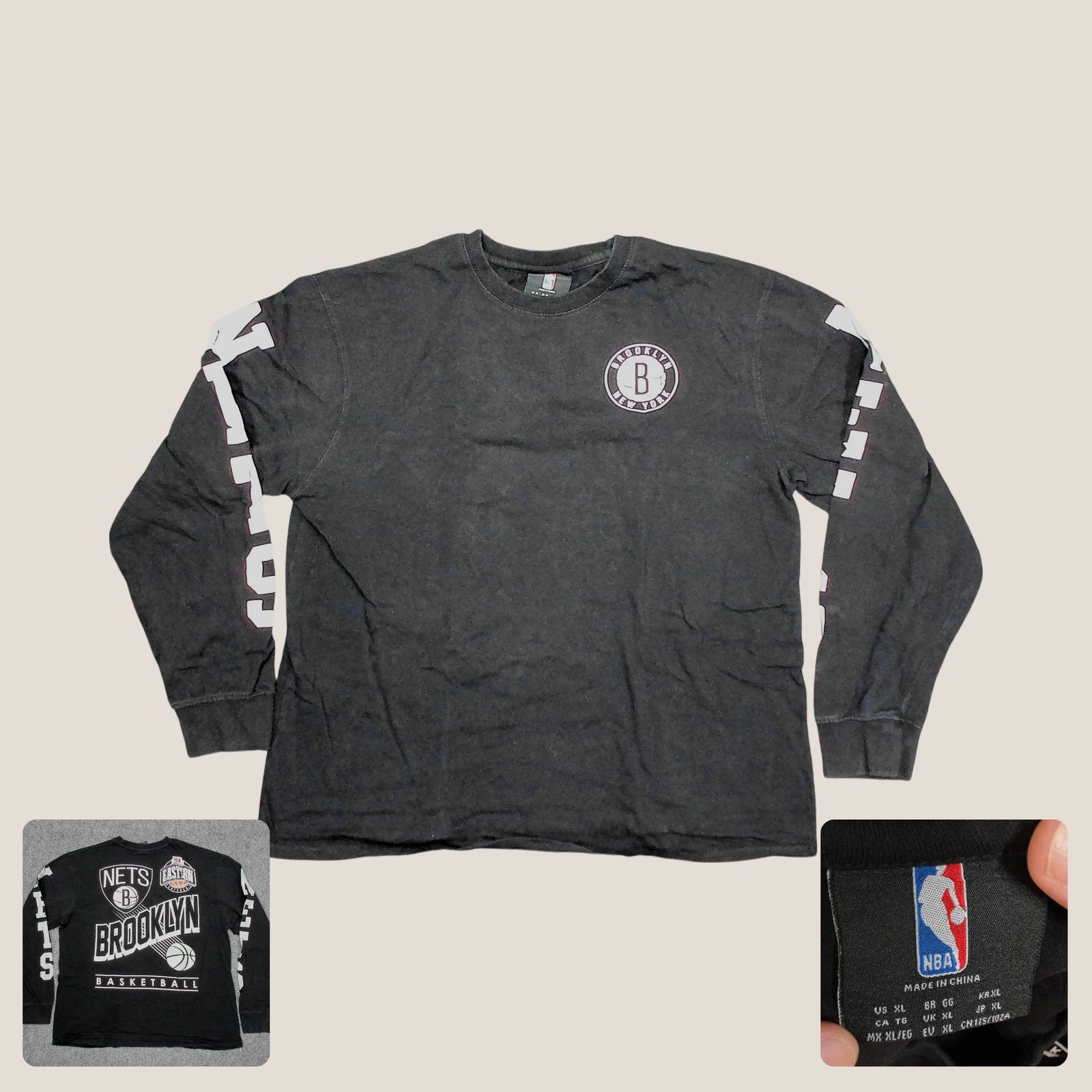 Other NBA Streetwear Boxy Oversized Brooklyn Nets Long Sleeve Tee Size US XL / EU 56 / 4 - 1 Thumbnail