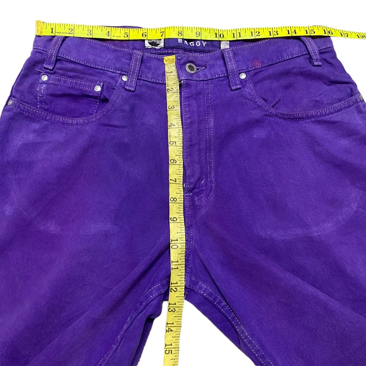 Levi's Vintage 90s Levis Silvertab Baggy Jeans Purple Size US 32 / EU 48 - 19 Thumbnail