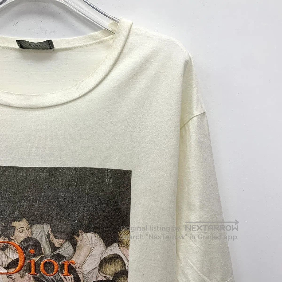 Dior White Short Sleeve Graphic Print T. Size US XL / EU 56 / 4 - 3 Thumbnail
