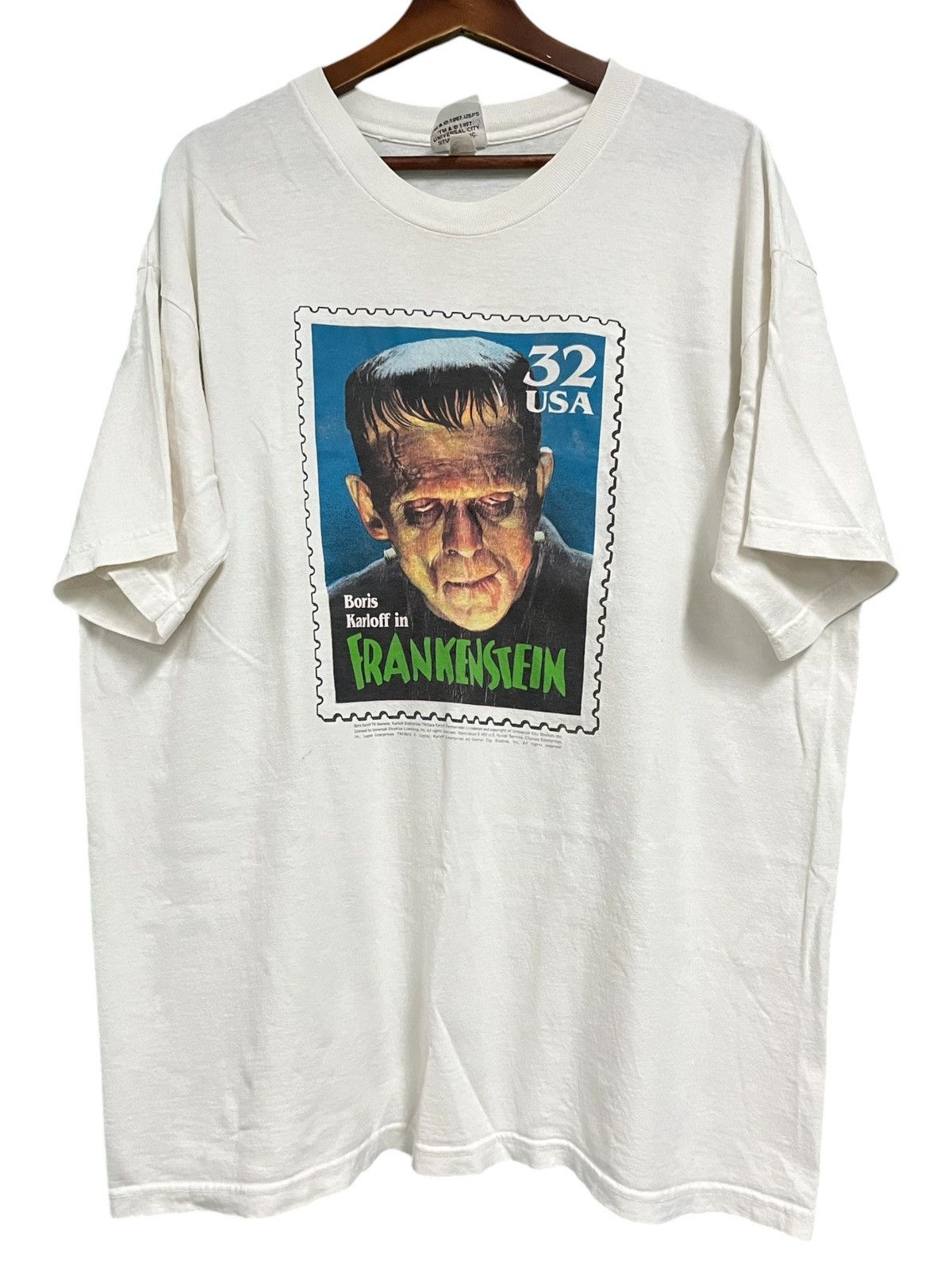 Band Tees × Vintage Vintage Frankenstein 90s t shirt 1997 Size US XL / EU 56 / 4 - 1 Thumbnail