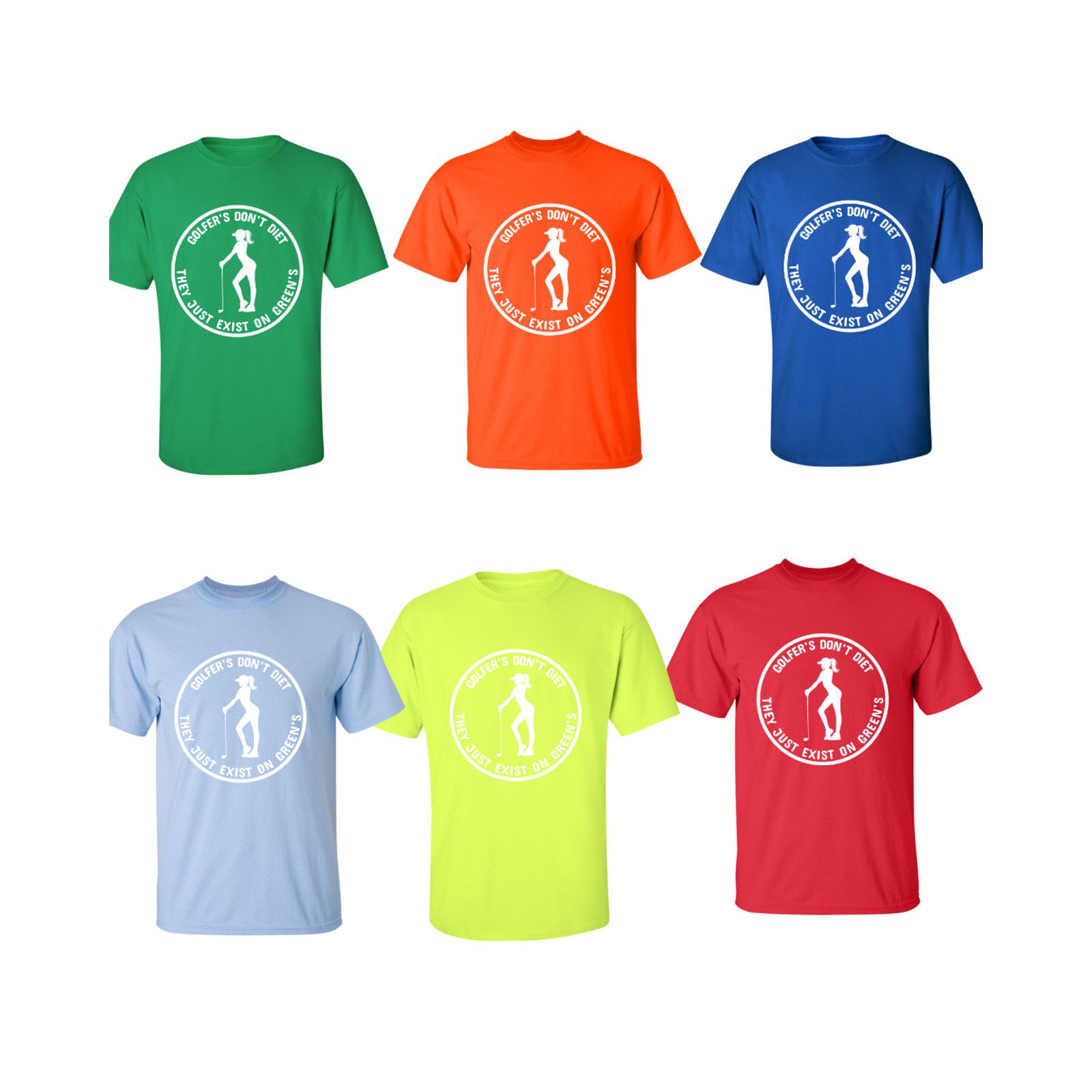 Gildan Golfers Don't Diet On Greens Funny Woman Golfer T-Shirt Size US XL / EU 56 / 4 - 3 Thumbnail