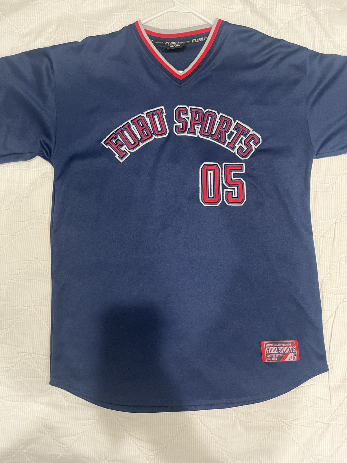 Fubu FUBU Vintage Navy Blue Jersey Size US L / EU 52-54 / 3 - 2 Thumbnail